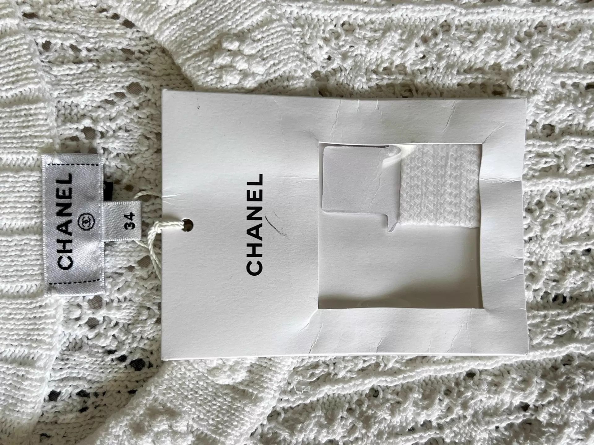 Chanel CHANEL White Crochet Openwork Knit Vest 34 Size XS / US 0-2 / IT 36-38 - 5 Thumbnail