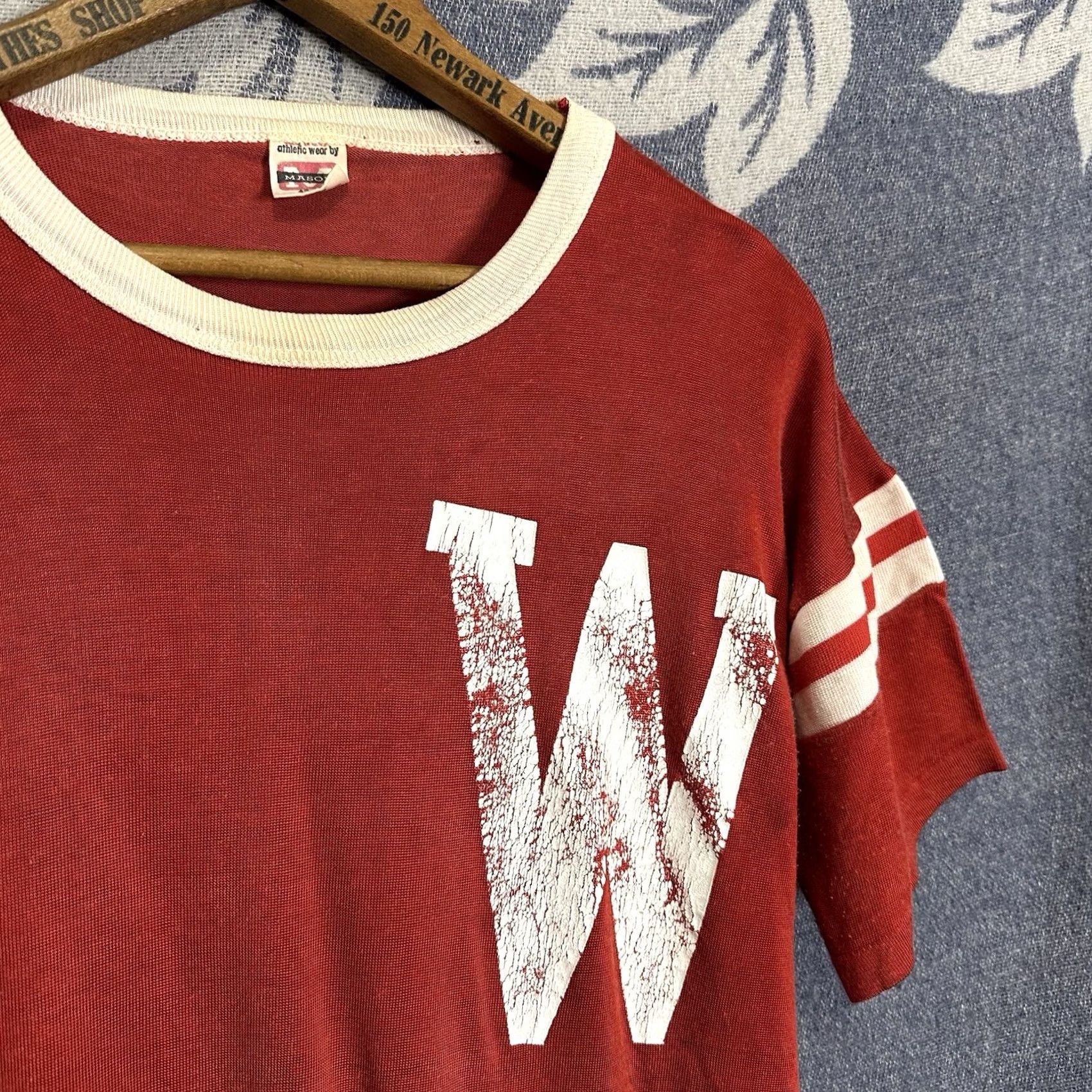 Mason's VINTAGE Mason Shirt Mens Large Red 60s Jersey T-Shirt USA Made Sportswear/Beach 1960s 14 W 14/14? Size US L / EU 52-54 / 3 - 2 Thumbnail