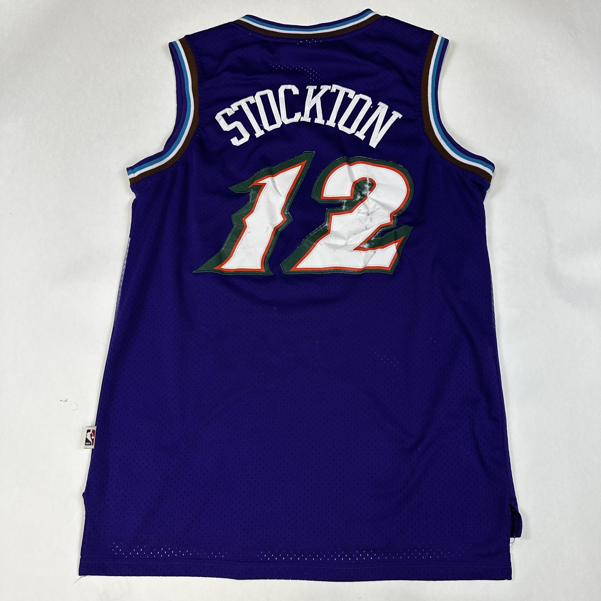 Adidas Adidas NBA Utah Jazz John Stockton Jersey XL Purple Hardwood Size US XL / EU 56 / 4 - 2 Thumbnail