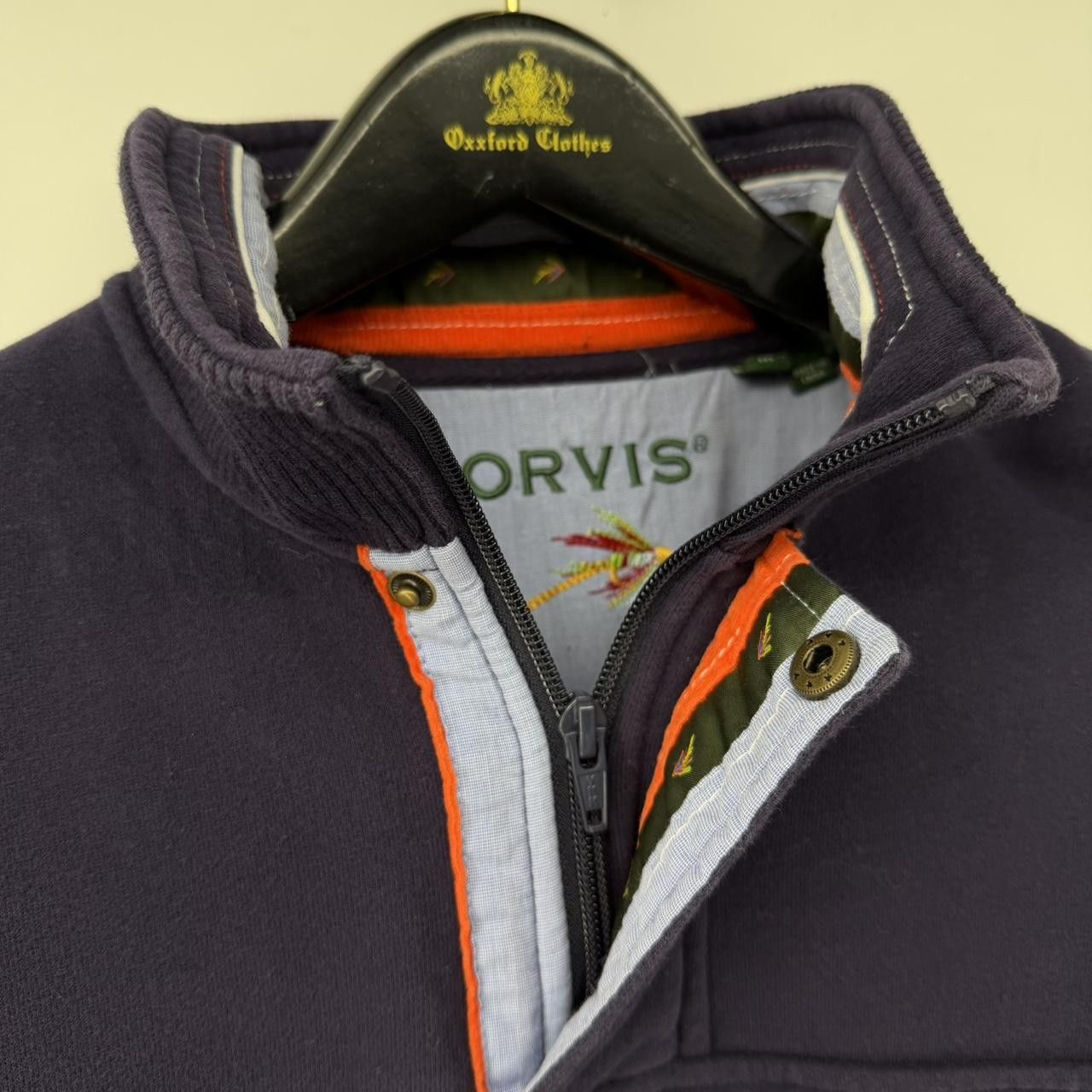 Orvis Orvis Men's Medium Blue 1/4 Zip Long Sleeve Button Pullover Size US M / EU 48-50 / 2 - 2 Thumbnail