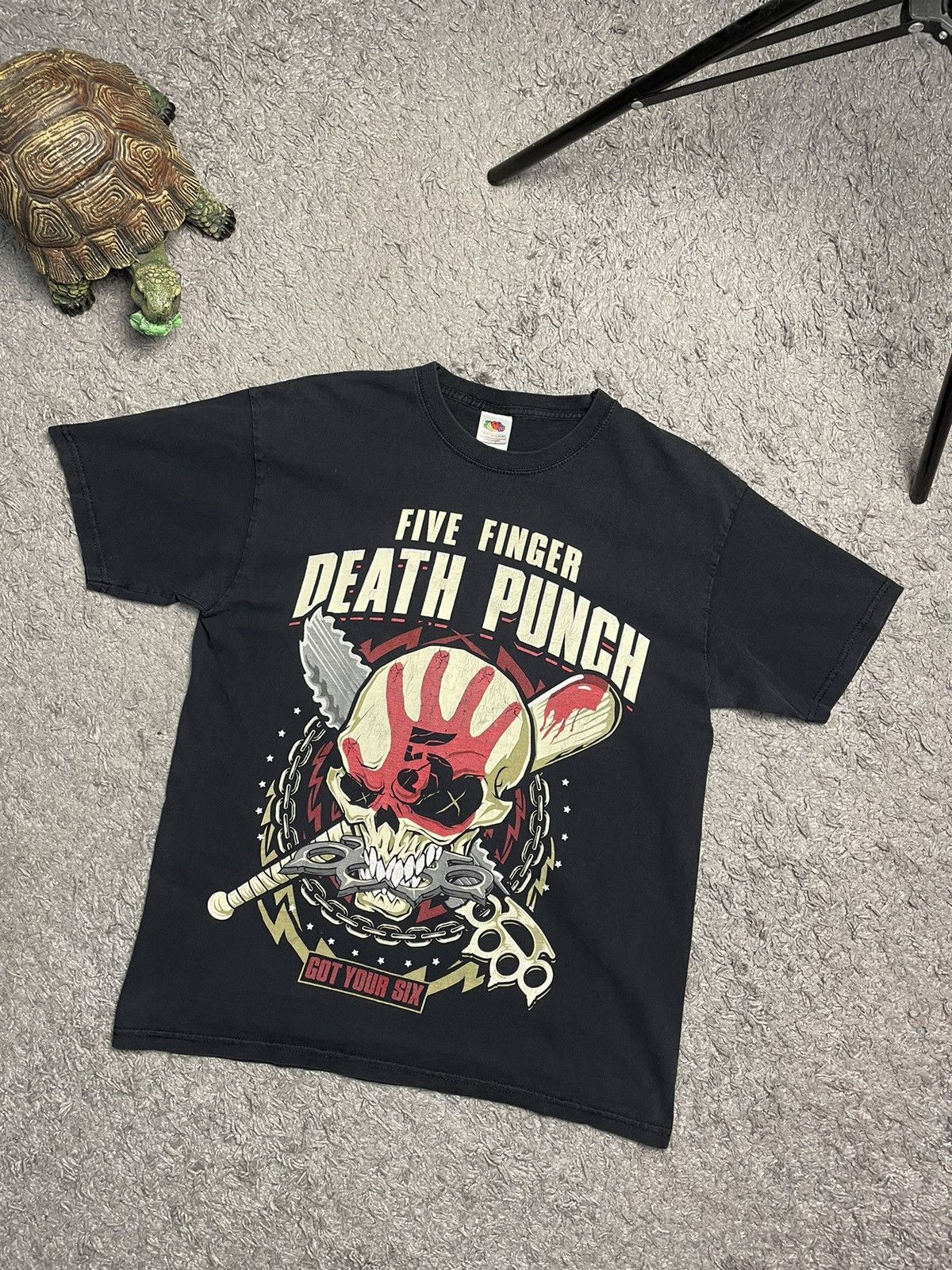 Pre-owned Band Tees X Rock T Shirt Five Finger Death Punch Band T-shirt Size M In Black