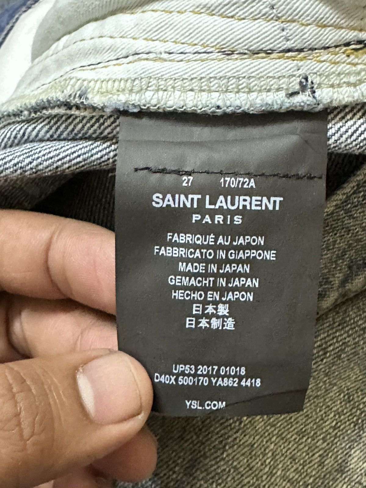 Saint Laurent Paris Vintage Saint Laurent Paris Straight Leg Denim Size US 31 - 11 Thumbnail