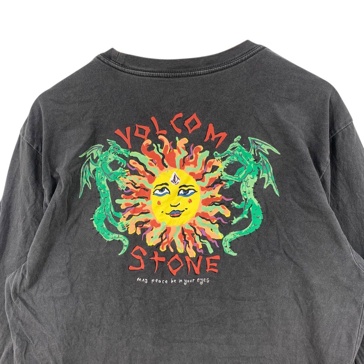 Volcom VOLCOM STONE SKATEBOARD Dragon Peace Natural Sun Faded Tee Size US XL / EU 56 / 4 - 7 Thumbnail