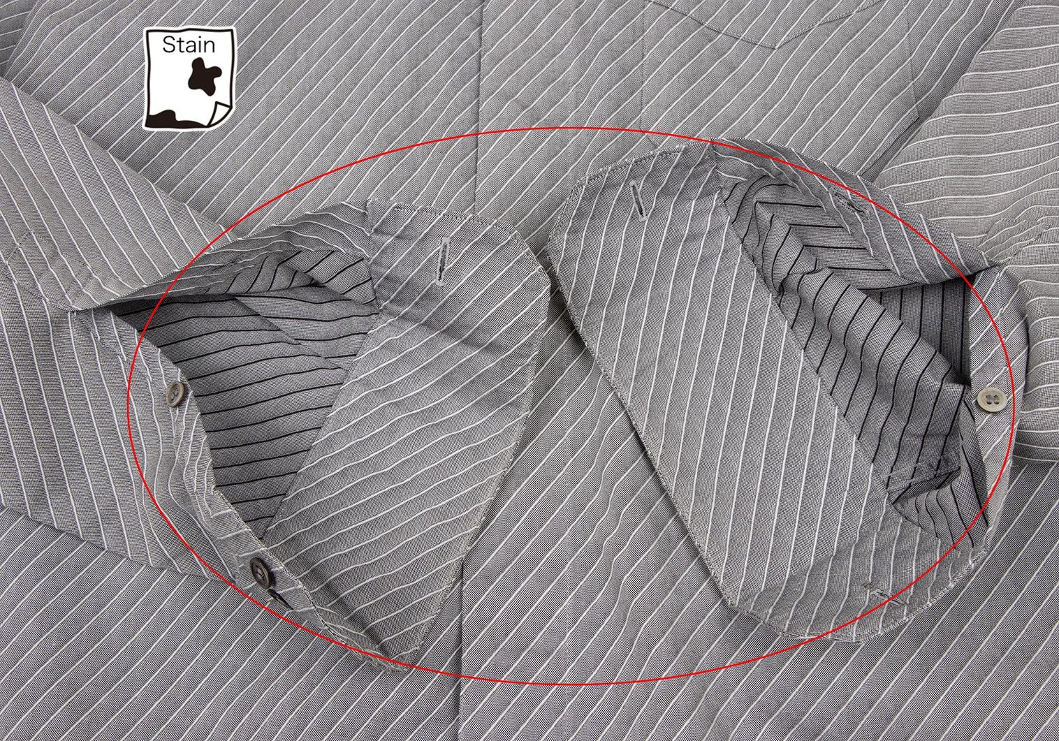 Jean Paul Gaultier Cotton Diagonal Stripe Dress Shirt in Grey and White, Size Size US M / EU 48-50 / 2 - 9 Thumbnail