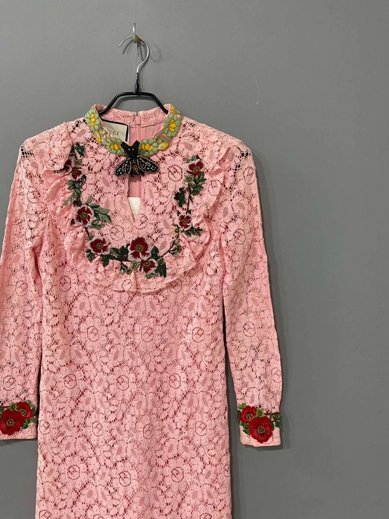 Gucci Floral lace bee dress 2506-Nextarrow - www.jerzyczajkowski.pl
