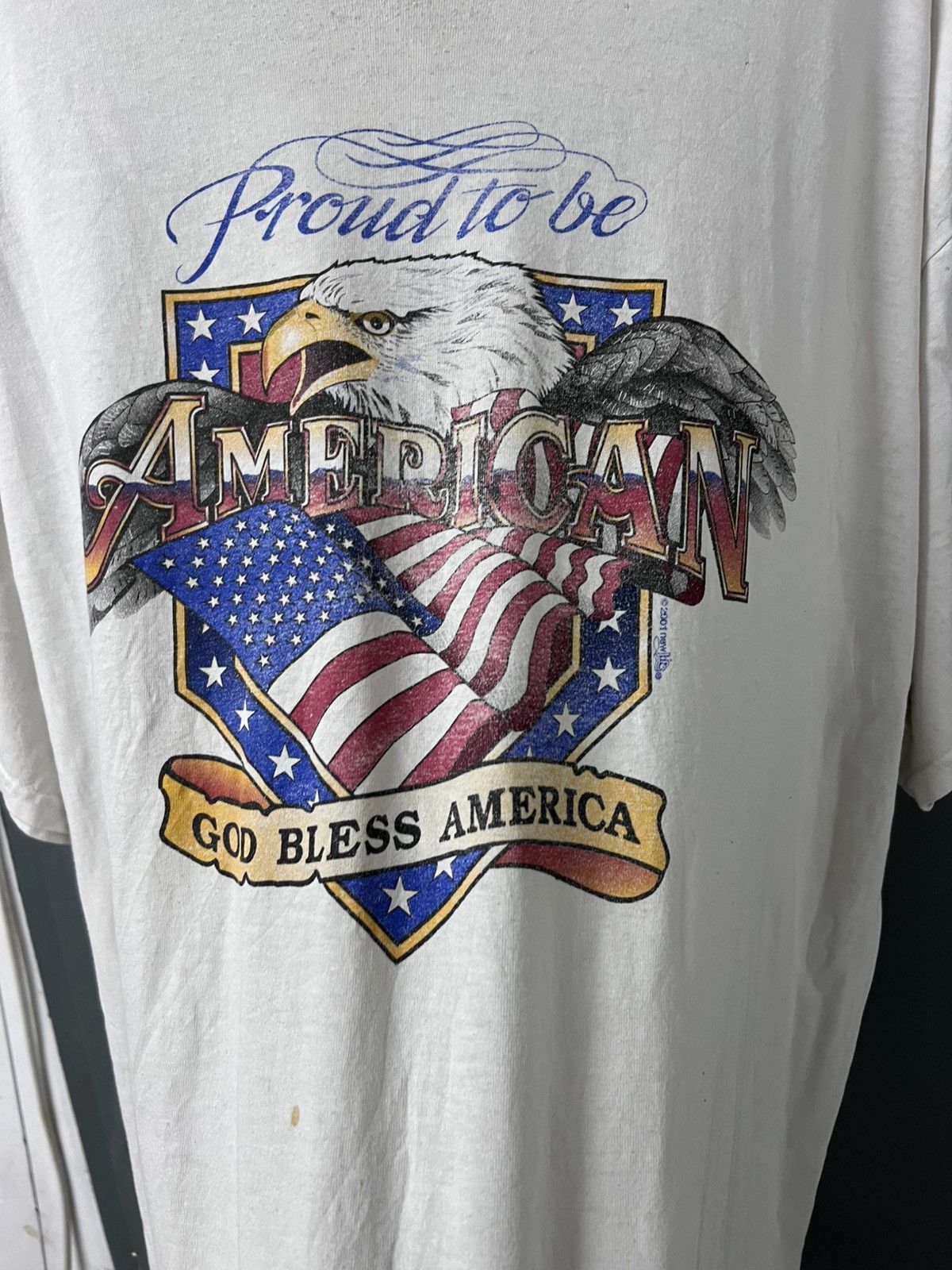 Harley Davidson VINTAGE PROUD TO BE AMERICAN “GOD BLESS AMERICA” PAPER THIN Size US XXL / EU 58 / 5 - 4 Thumbnail