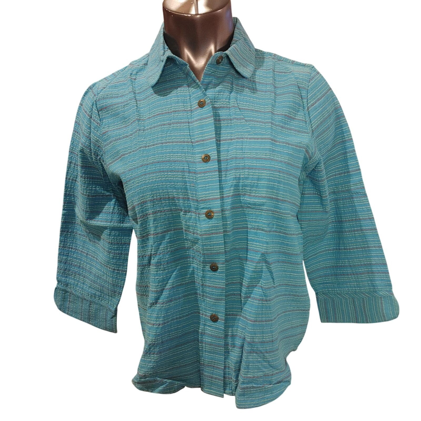 Other Alfred Dunner Samba Womens 6P Teal LongSleeve Bttn Dwn Shirt Size M / US 6-8 / IT 42-44 - 1 Thumbnail