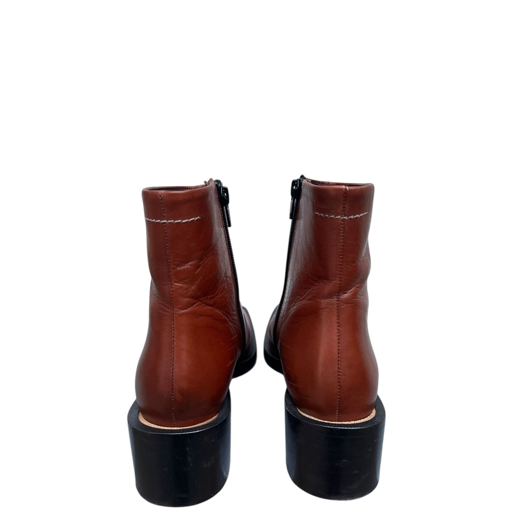 Maison Margiela Brown Ankle Square Boots Size US 7 / IT 37 - 5 Thumbnail