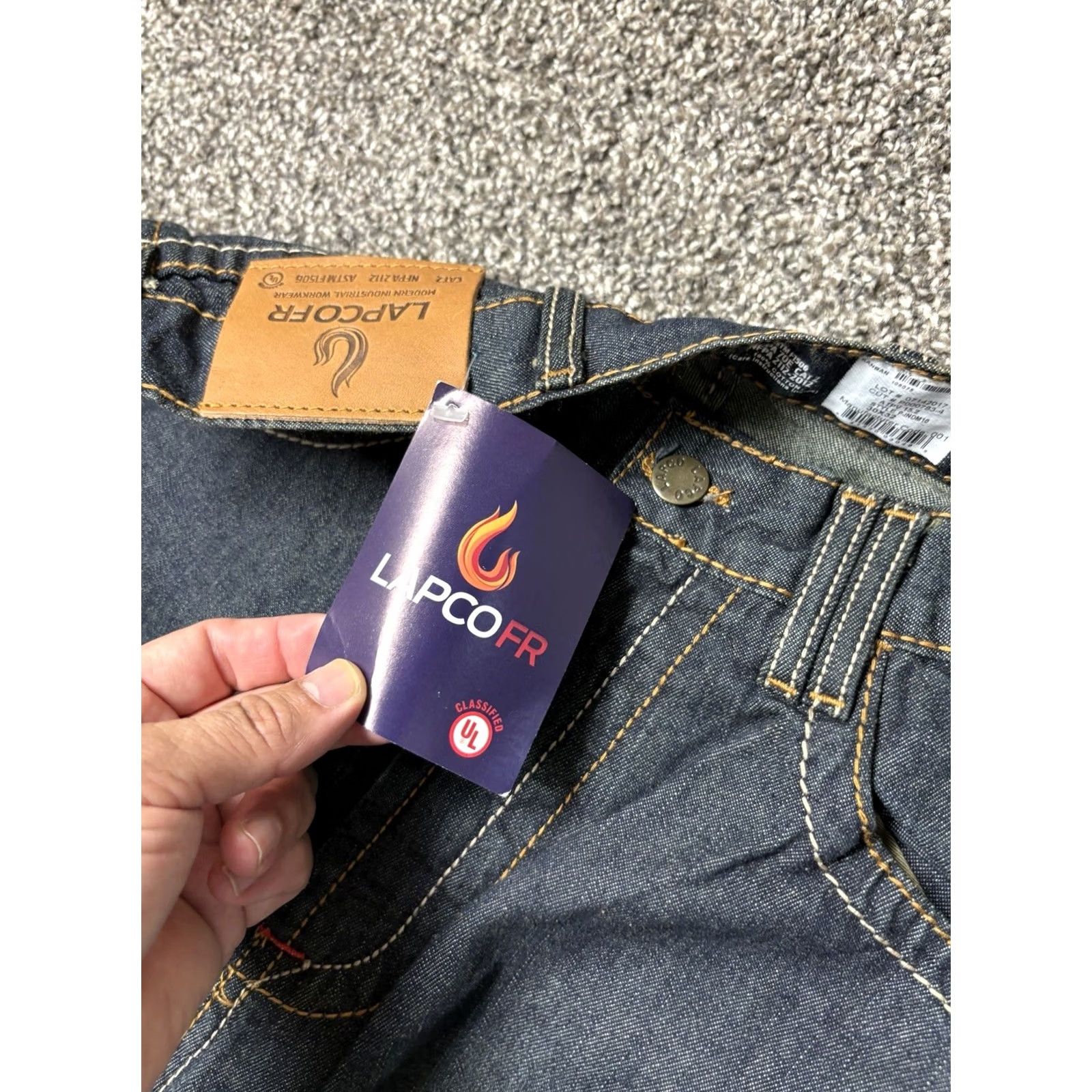 Vintage LAPCO FR Reflective Jeans Mens 30x32 Blue NEW NWT Flame-Resistant Denim Straight 30 32 Inseam Mens jeans Blue FR Reflective Jeans NWT LAPCO Size US 30 / EU 46 - 7 Thumbnail