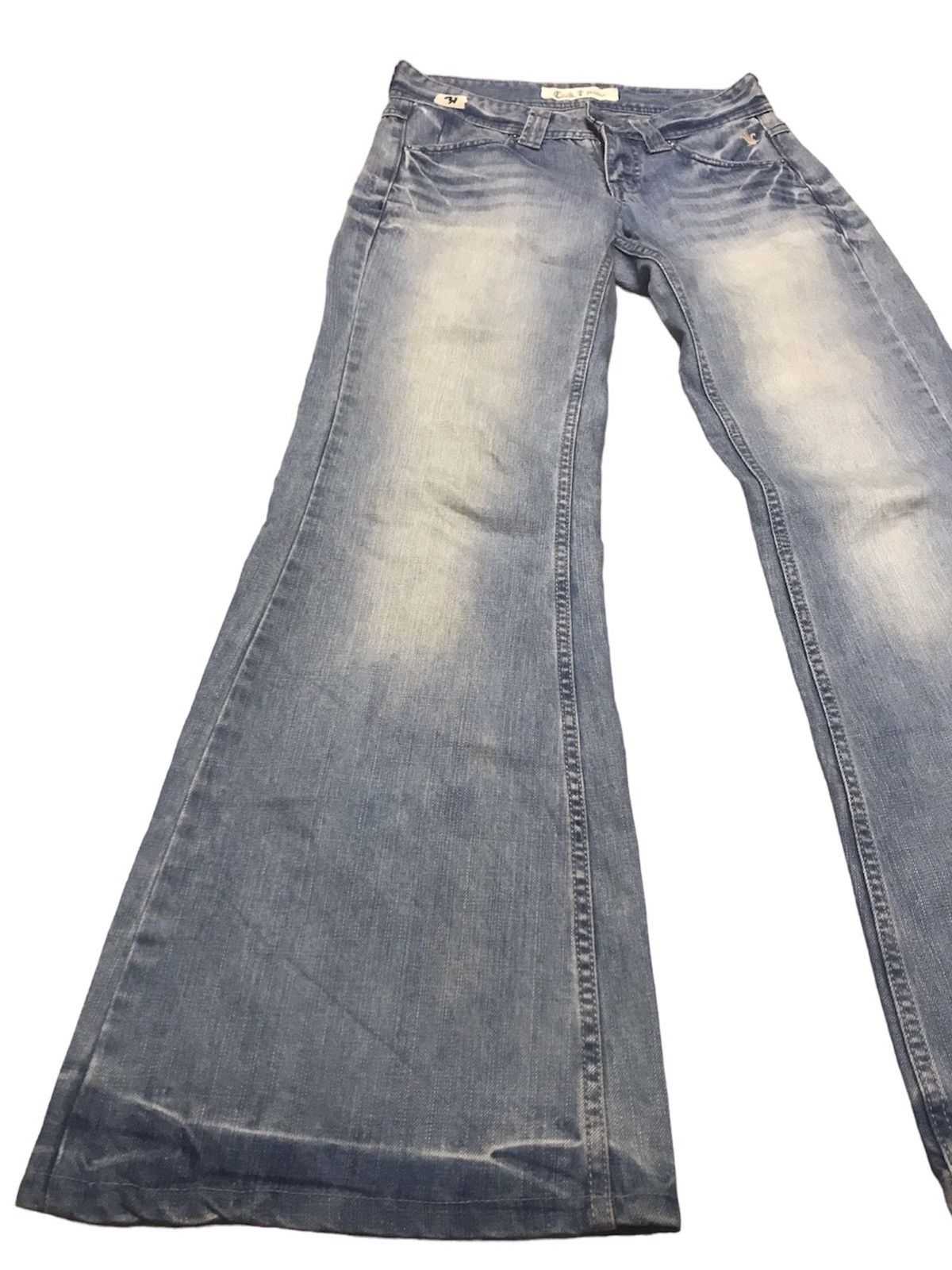 If Six Was Nine COOK JEANS - Flare!! High Rise Wide Leg Stone Wash Jeans Size US 30 / EU 46 - 2 Thumbnail
