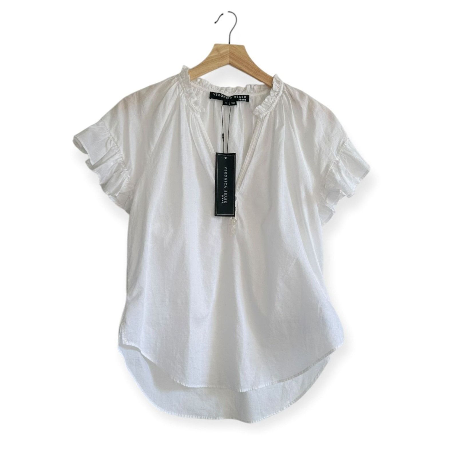 Veronica Beard Veronica Beard White Milly Shirt, Size M, New with tag Size M / US 6-8 / IT 42-44 - 1 Thumbnail