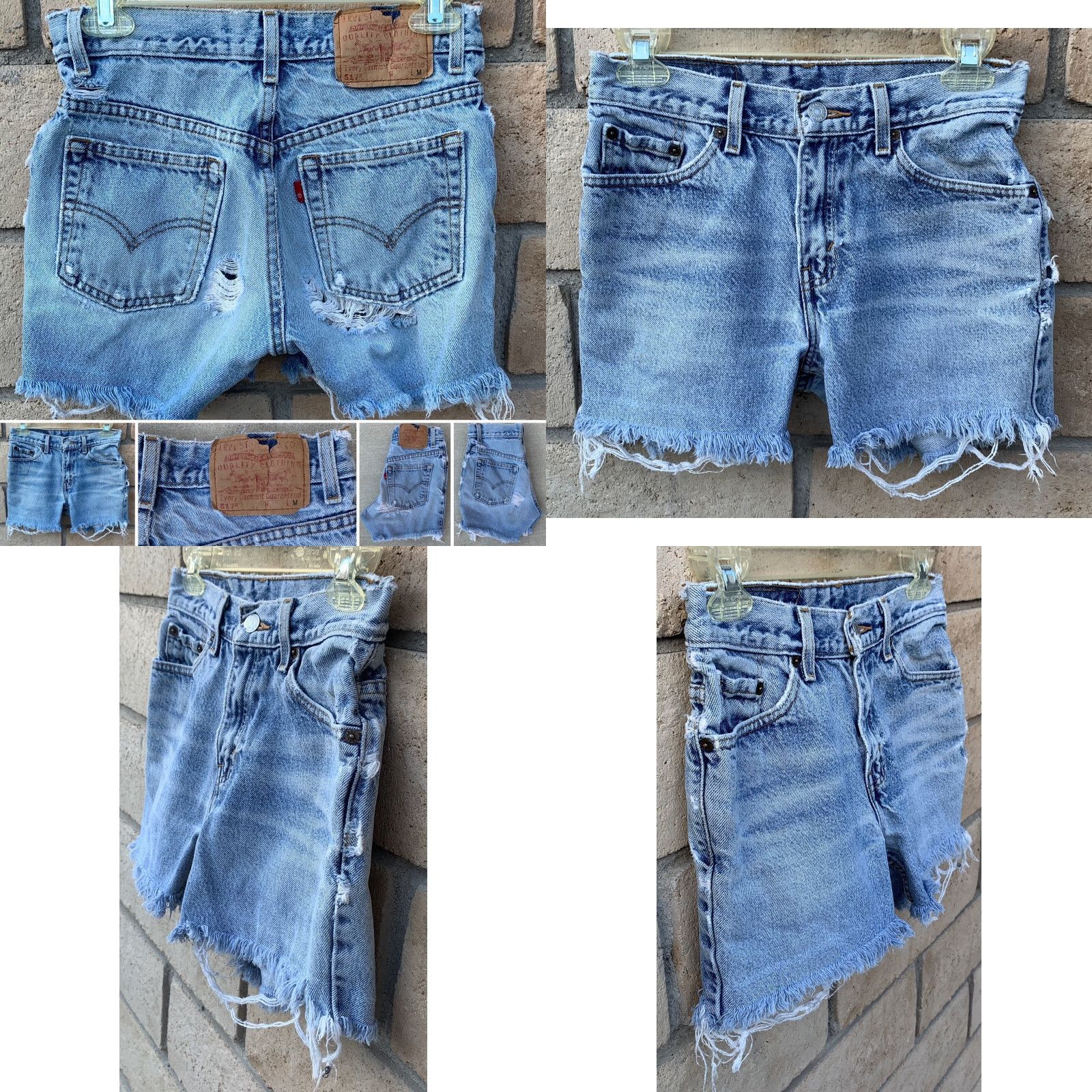 Levi's VINTAGE Levi's 517 Cut Offs Jeans Shorts Thrashed Distressed 5 JR 27.5 Waist Size 27" / US 4 / IT 40 - 8 Thumbnail