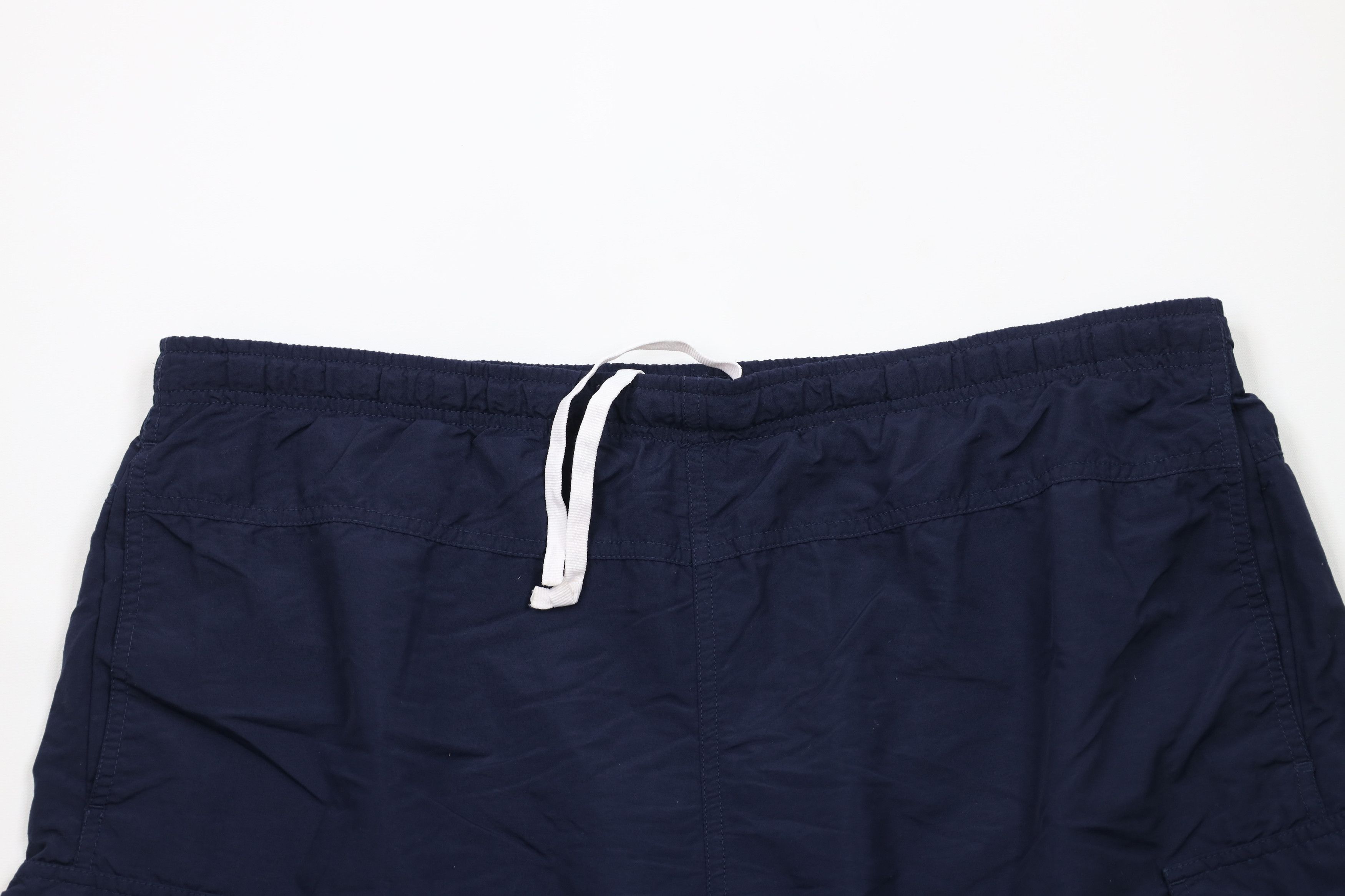 Nike × Vintage Vintage 90s Y2K Nike Mini Swoosh Lined Cargo Shorts Blue Size US 36 / EU 52 - 2 Thumbnail
