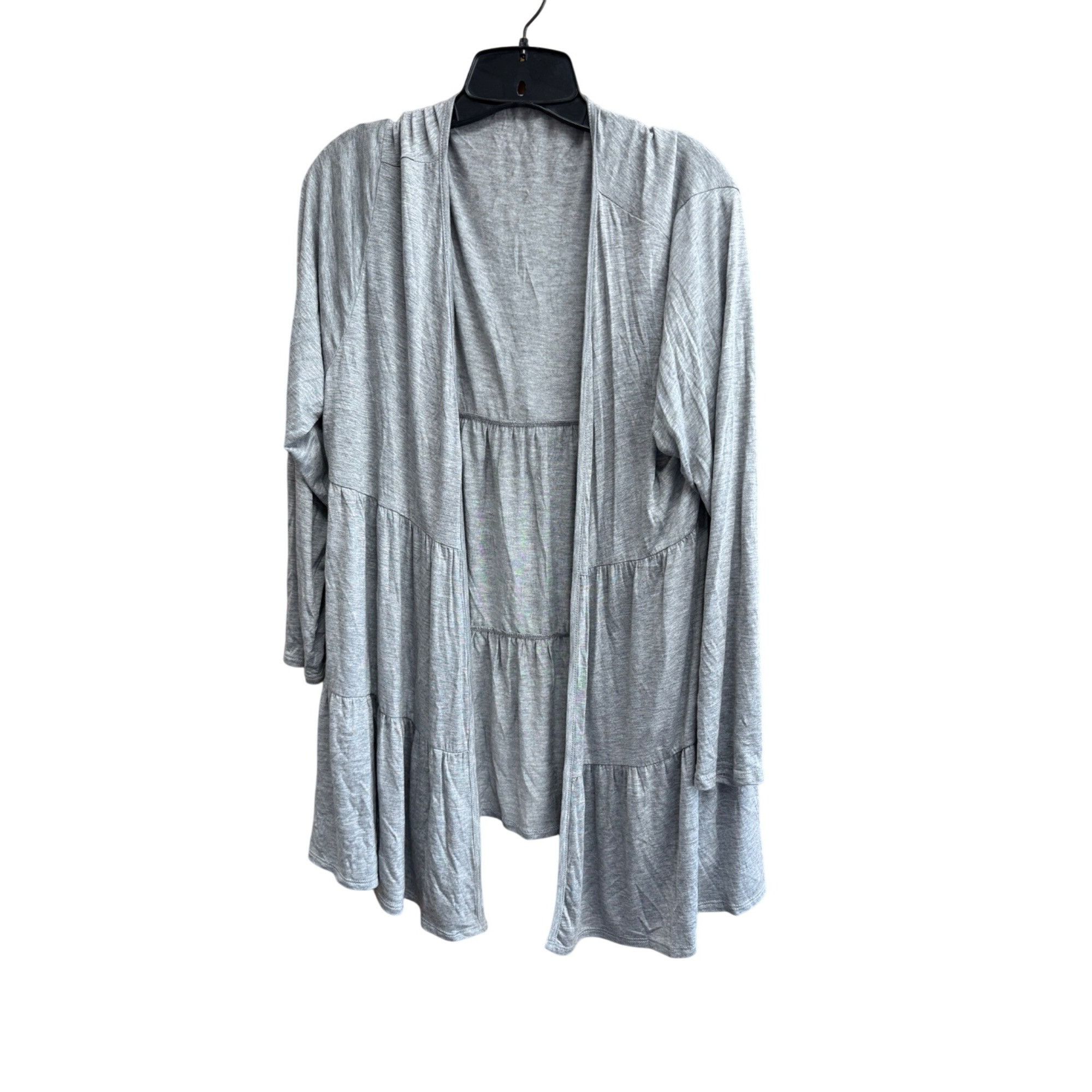 Other Womens Plus Size 1X Gray Tiered Open Cardigan Sweater Size XL / US 12-14 / IT 48-50 - 5 Thumbnail