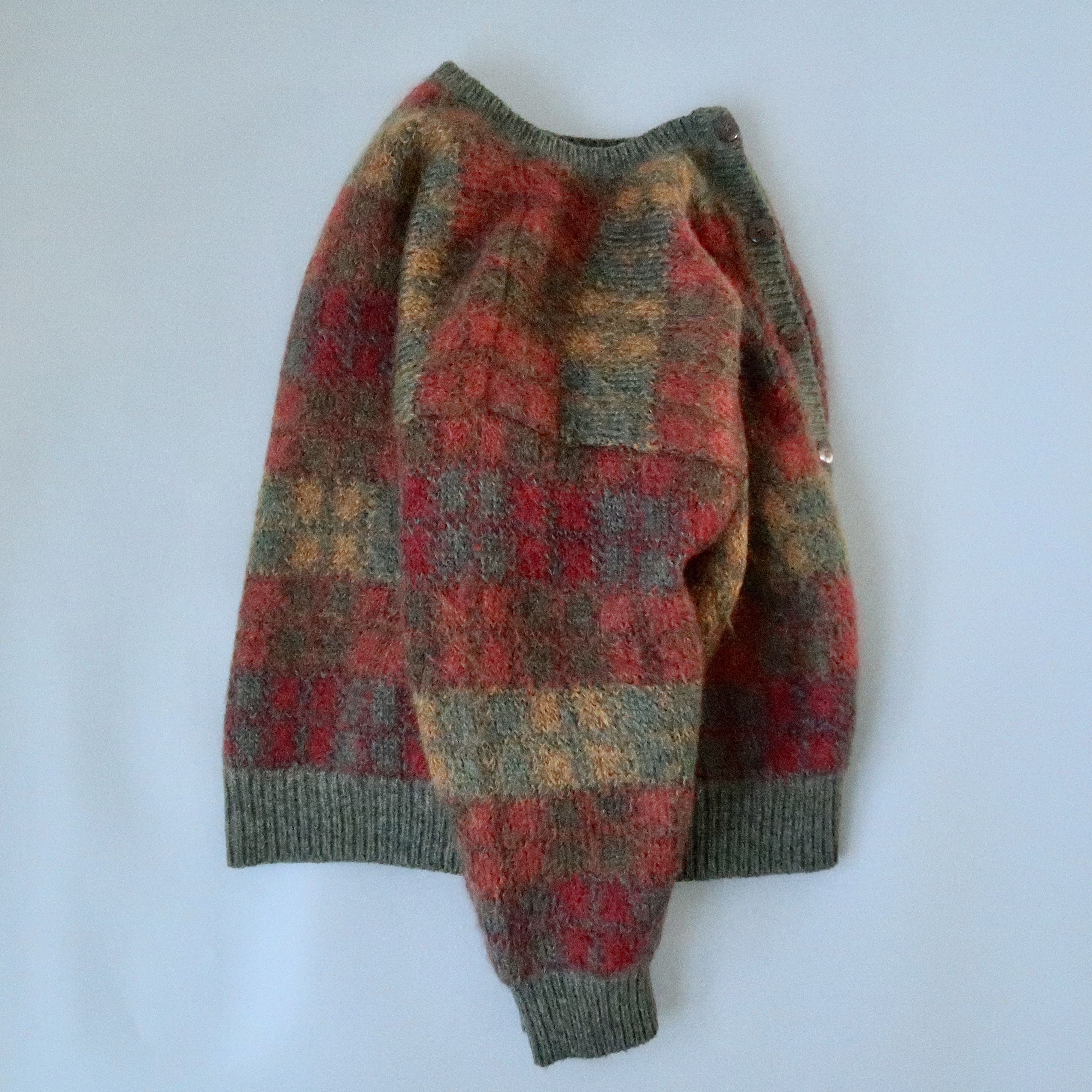 Vintage 1990s SUSAN BRISTOL nylon lined mohair-mix cardigan Size L / US 10 / IT 46 - 4 Thumbnail