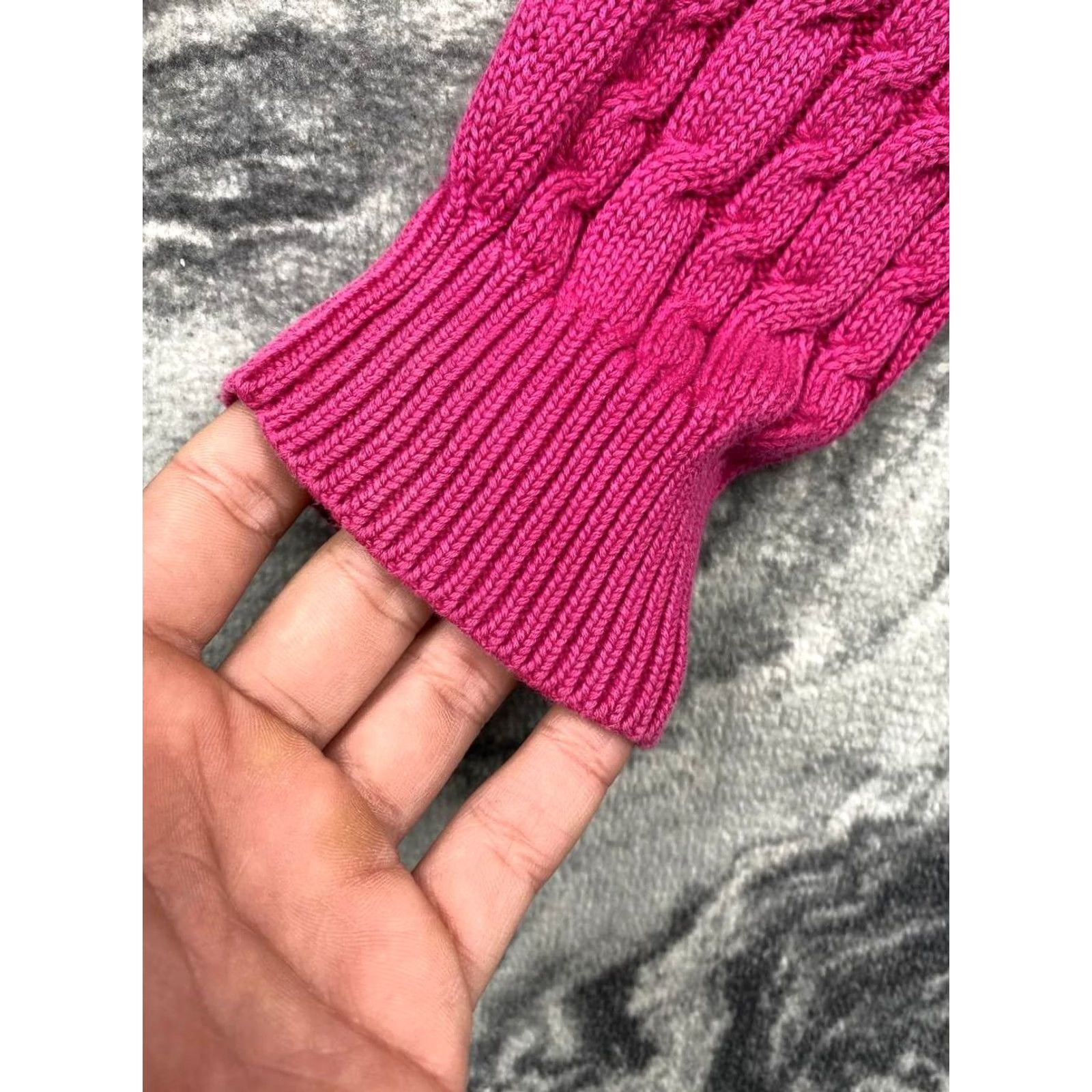 Polo Ralph Lauren Ralph Lauren Sport Cardigan Women M Pink Knit Sweater 69.5 Sleeve, 44 Chest, Regular Fit, Solid, Spring Winter Fall, China, Cotton, Long Sleeve Size M / US 6-8 / IT 42-44 - 7 Thumbnail