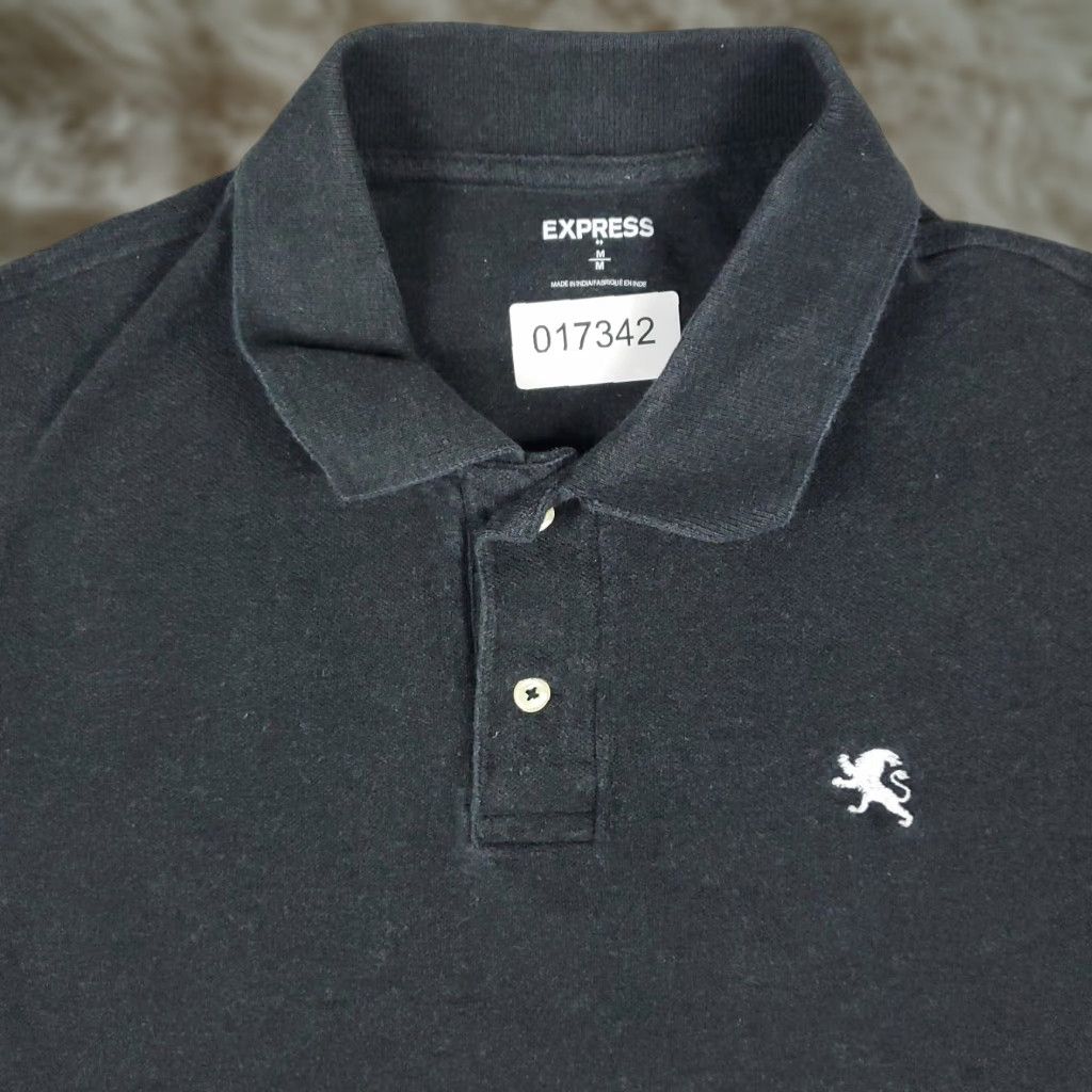 Express Express Polo Shirt Adult Medium Gray Short Sleeve Casual Mens Size US M / EU 48-50 / 2 - 1 Thumbnail