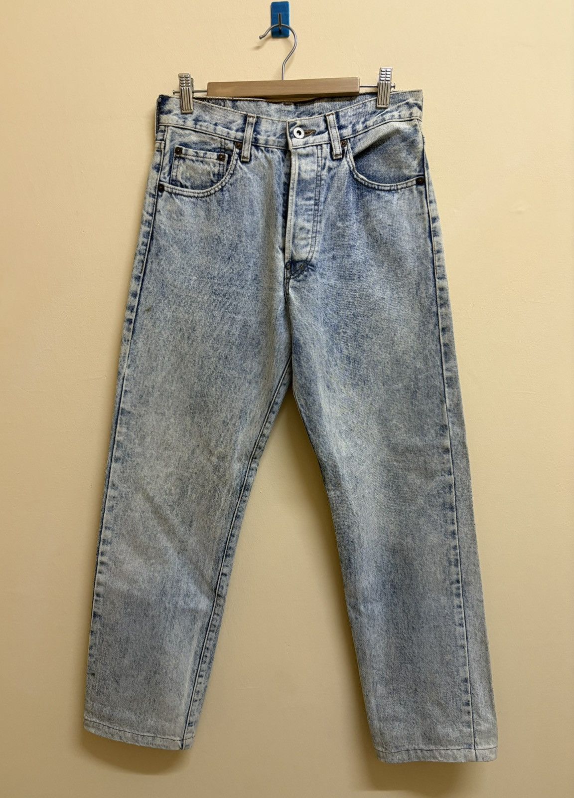 Levi's Vintage 90s Levis 701 XX Big E Back Buckle Selvedge Jeans Size US 30 / EU 46 - 2 Thumbnail