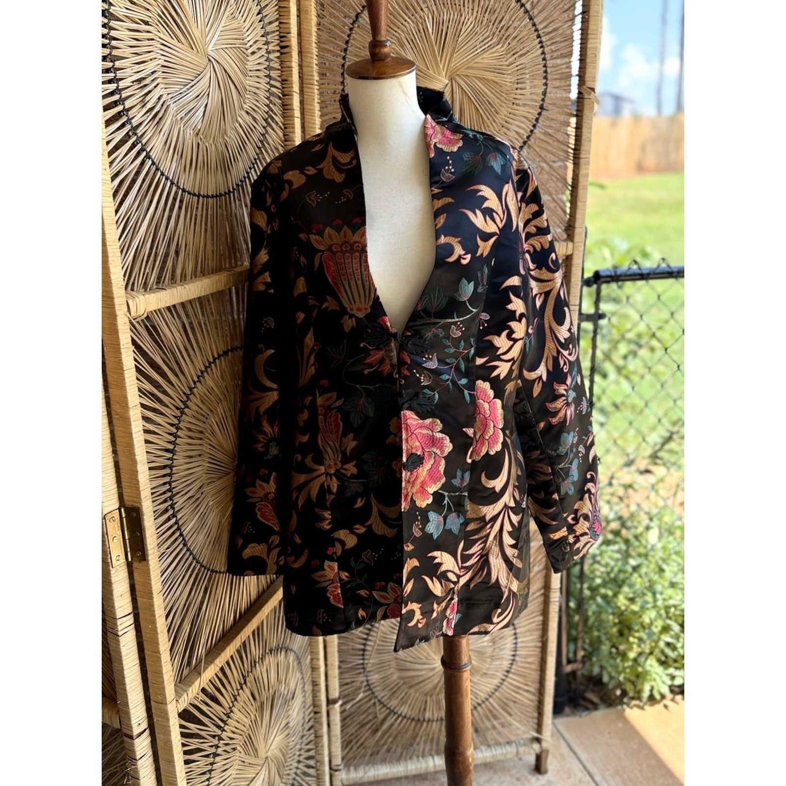 Soft Surroundings SOFT SURROUNDINGS Blazer Kimono Moon Dynasty Jacket Large Women Multicolor Polyester L Regular Size L / US 10 / IT 46 - 3 Thumbnail