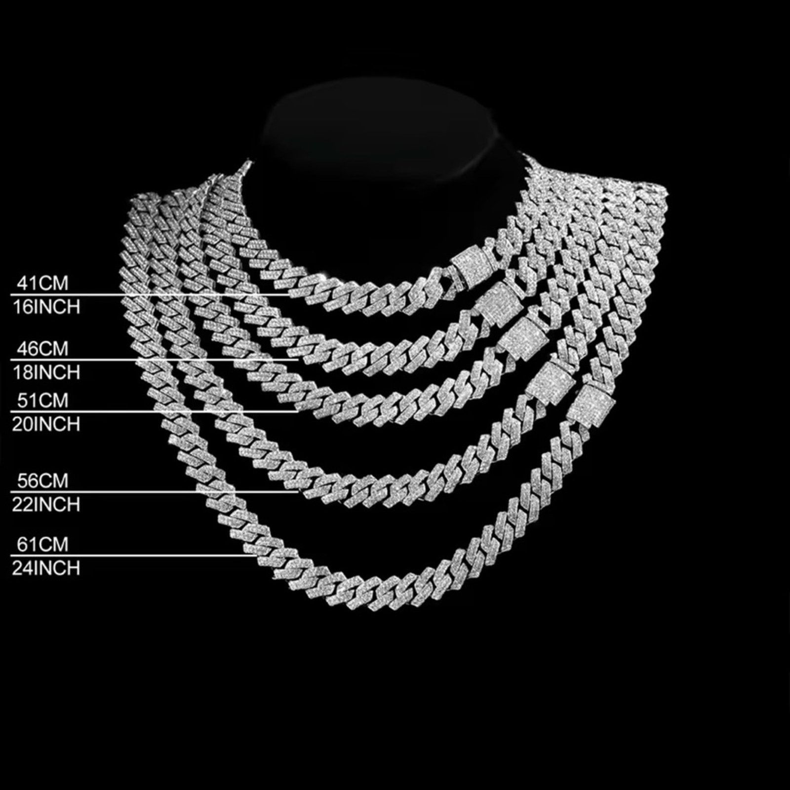 Other Miami Cuban Link Chain For Women Iced Out Choker 16” Size ONE SIZE - 2 Thumbnail