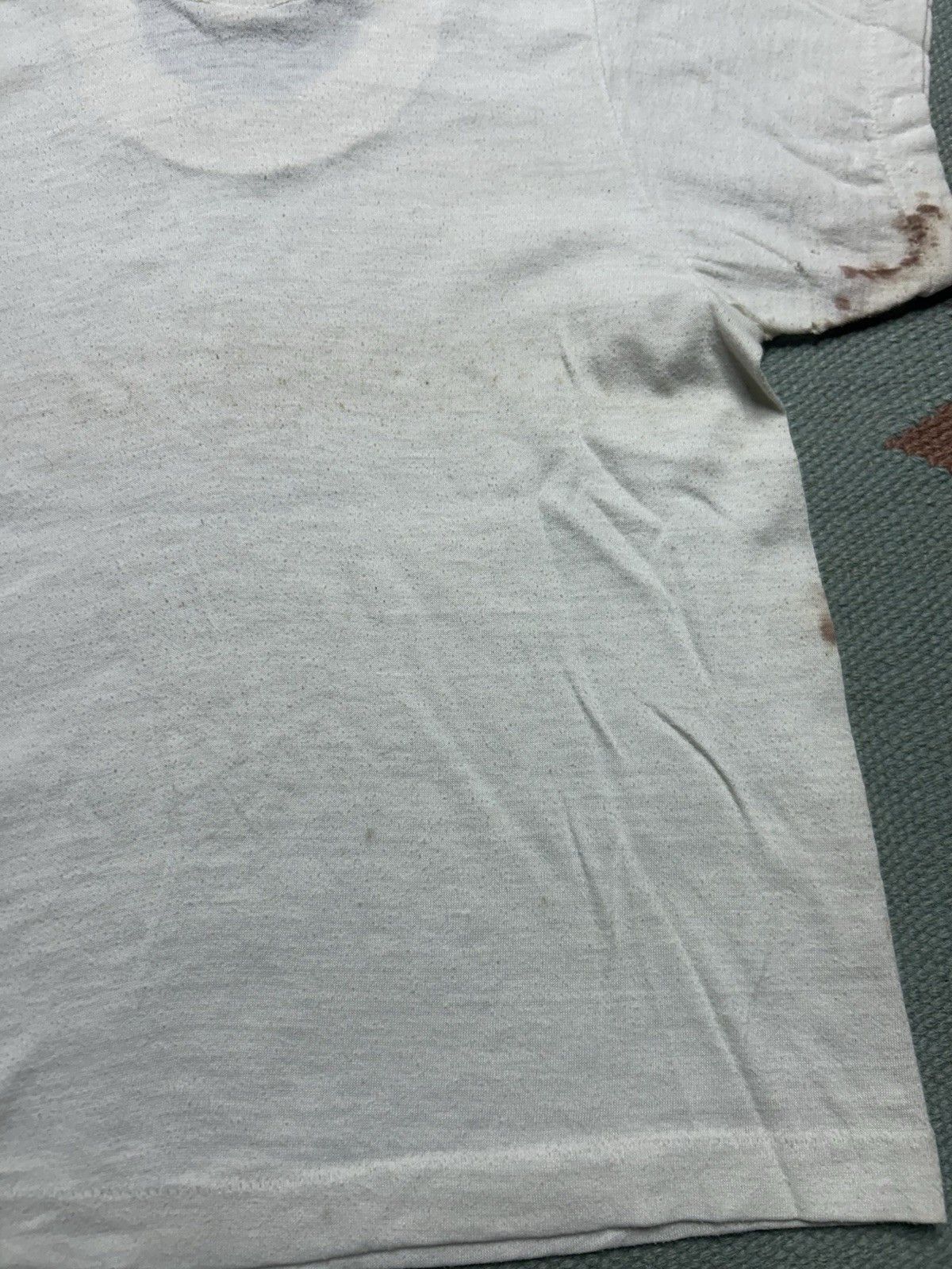 Vintage Vtg 70s blank white t shirt distressed FOTL kids 10 baby tee Size XXS / US 00 / IT 34 - 10 Thumbnail