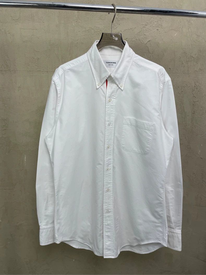 Thom browne White button striped shirt 2504-Nextarrow