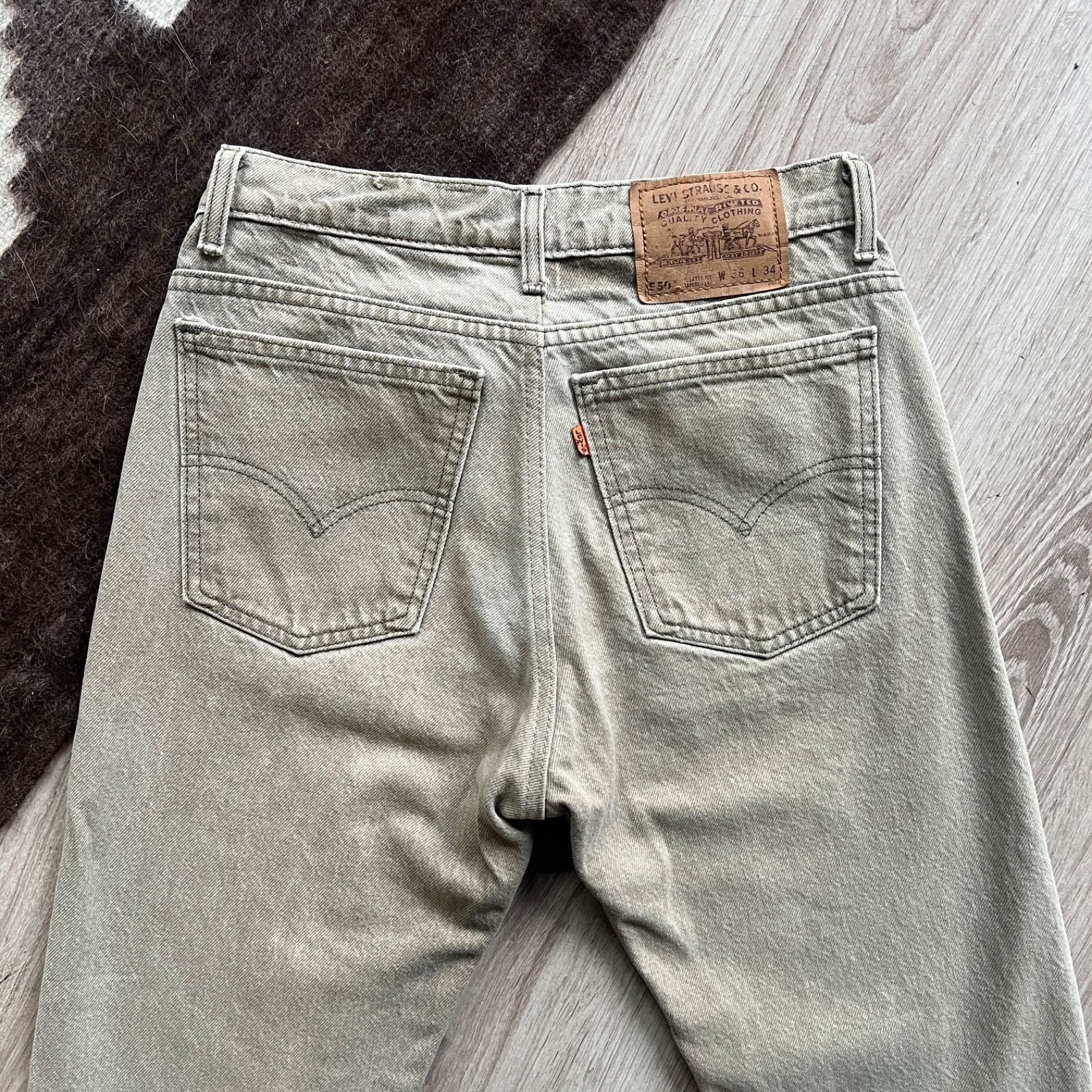 Levi's Levi’s 550 Vintage USA Made Custom Beige Khaki Jeans 9611AC Size 28" / US 6 / IT 42 - 5 Thumbnail