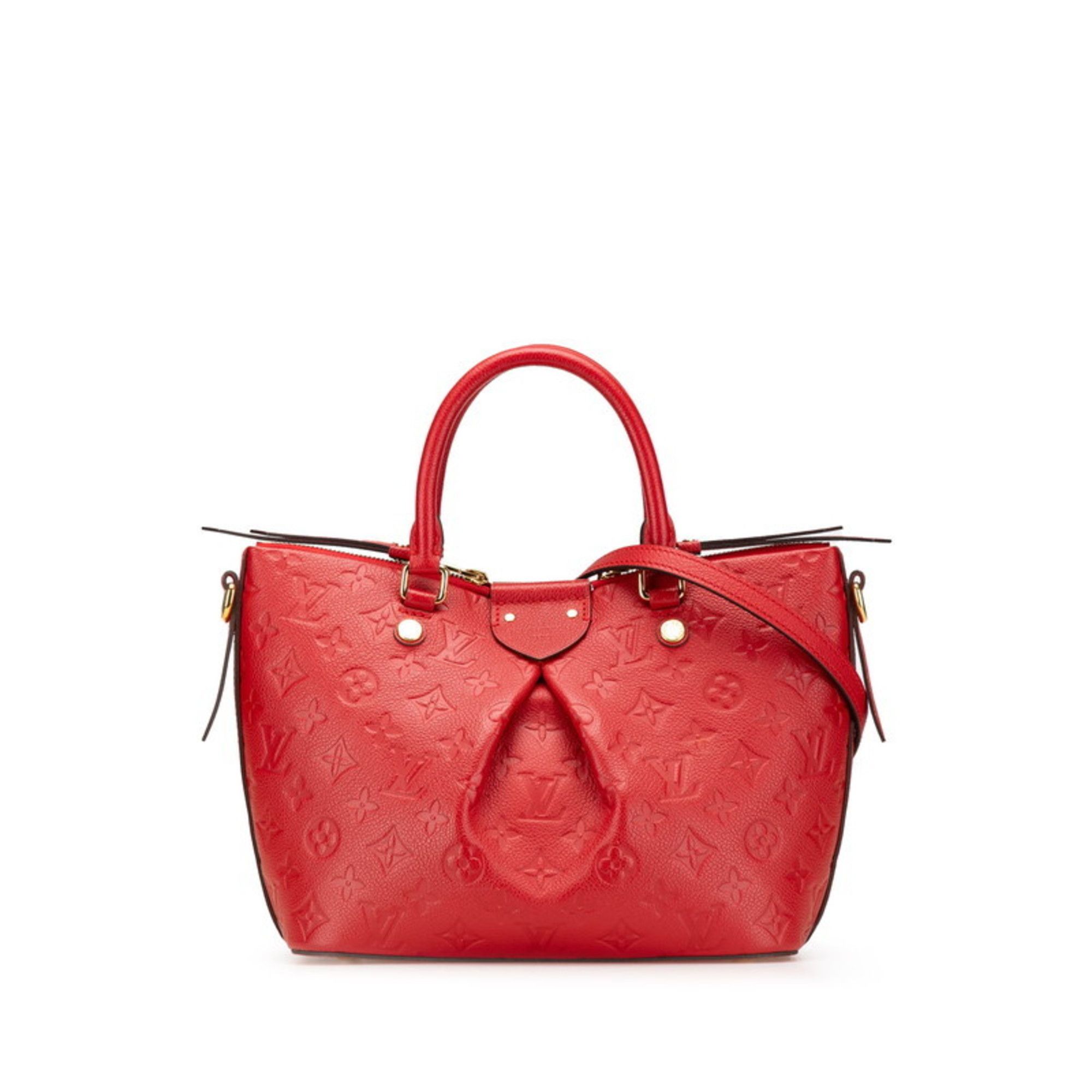 Louis Vuitton Louis Vuitton Monogram Empreinte Mazarine PM Handbag/Shoulder Bag 2-Way M50638 Cerise Red Calfskin Leather Women's LOUIS VUITTON Size ONE SIZE - 1 Thumbnail