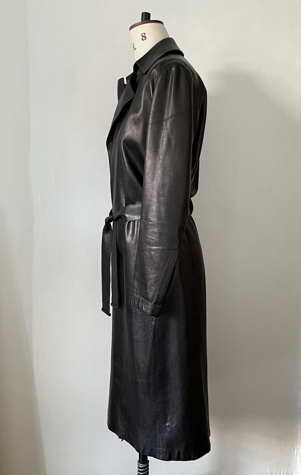 Gucci Rare Vintage Leather Trench Coat Size S / US 4 / IT 40 - 2 Thumbnail
