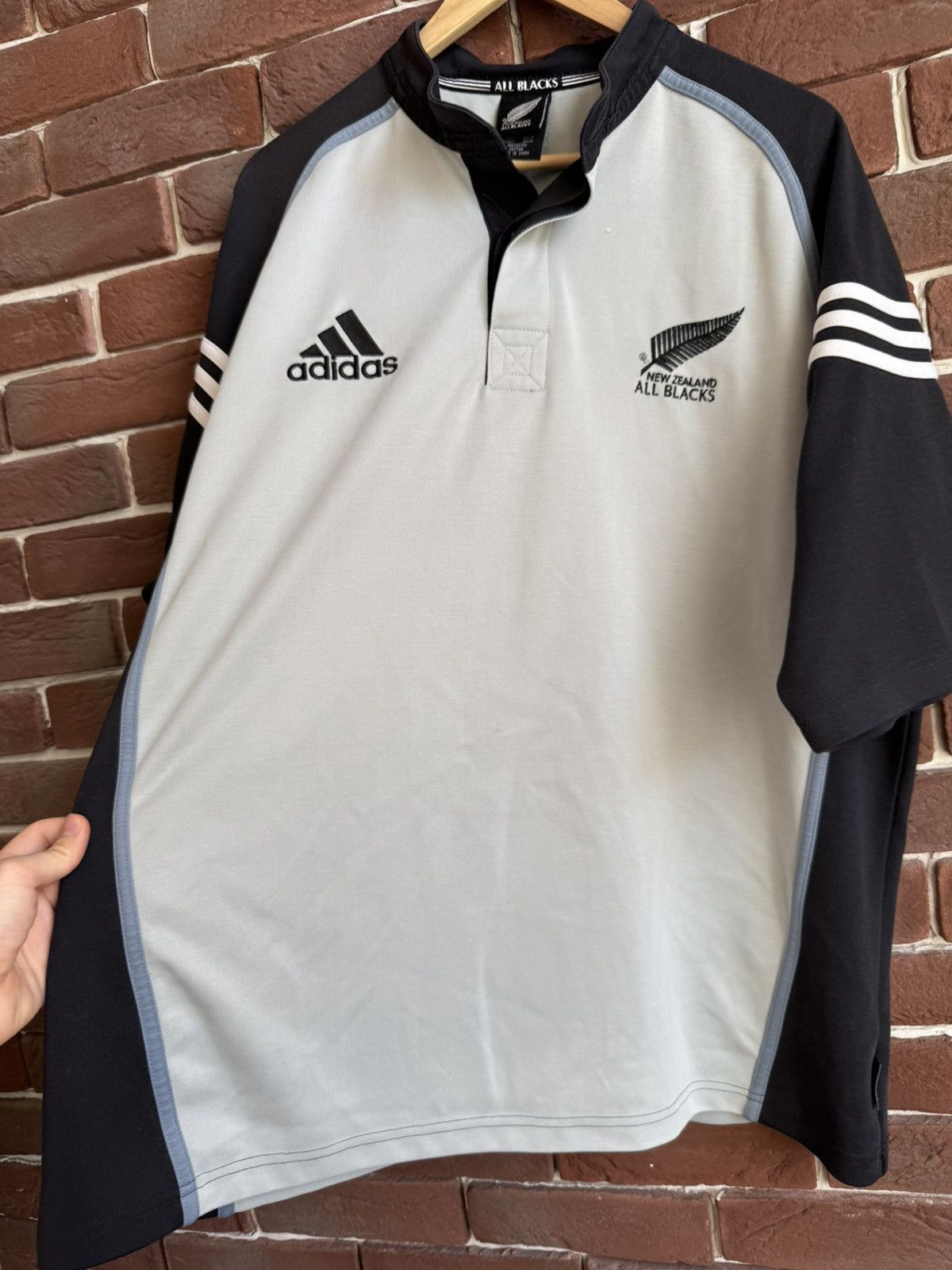 Adidas Adidas All Blacks New Zealand Jersey 2001 Rugby Football Size US XL / EU 56 / 4 - 4 Thumbnail