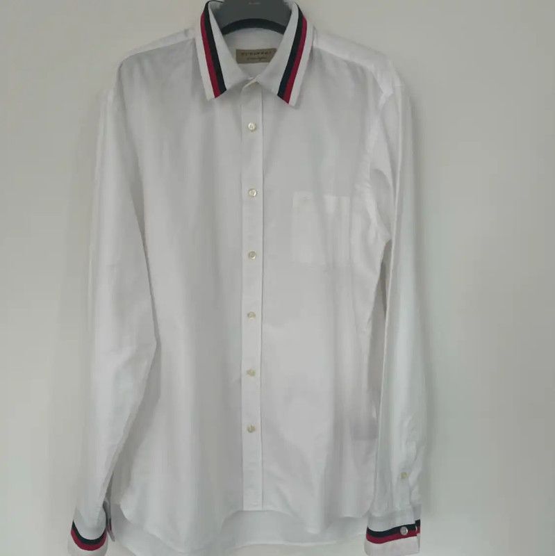 Burberry Burberry White Long Sleeve Shirt for Men Size US XL / EU 56 / 4 - 1 Thumbnail