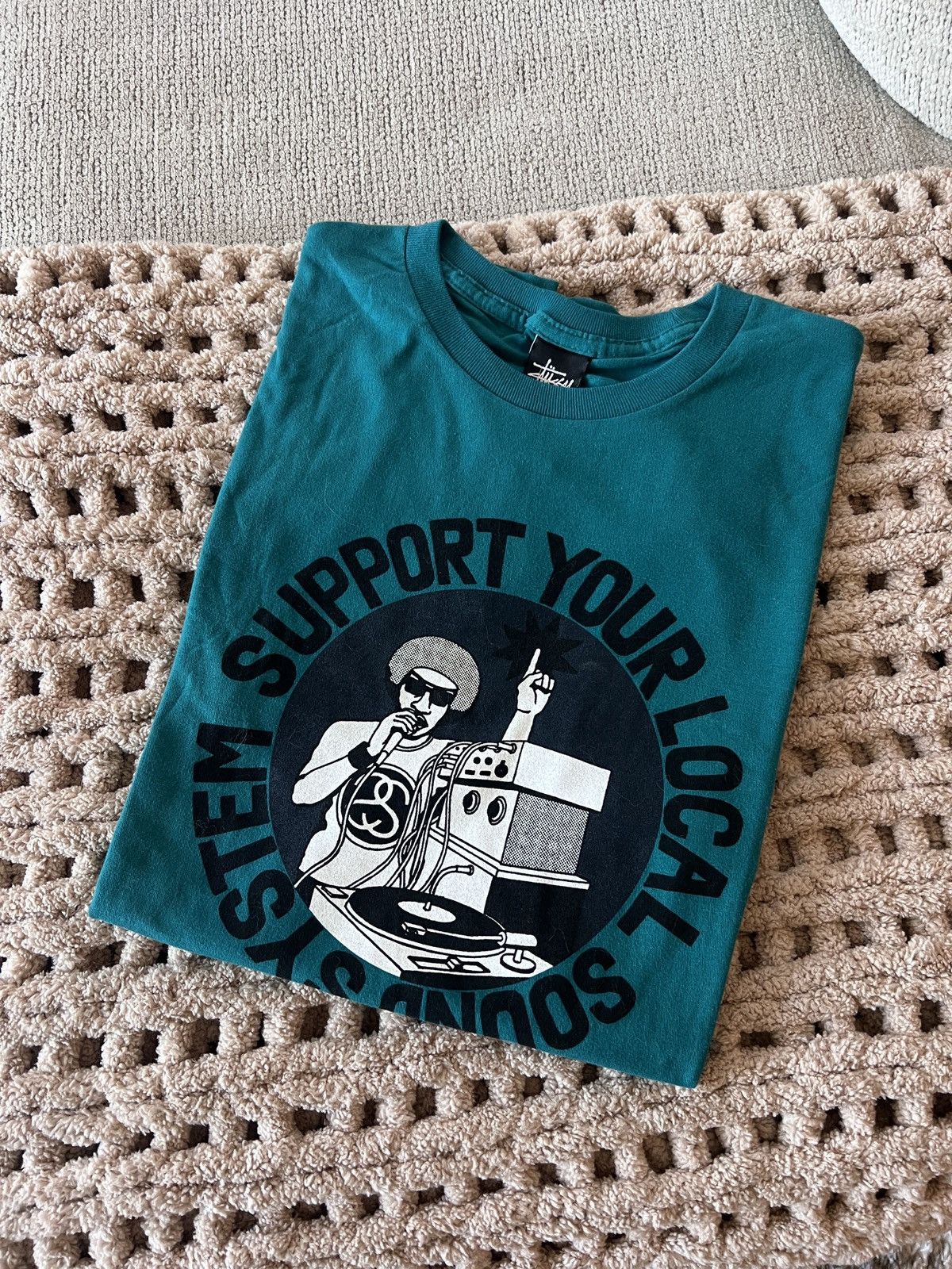 Stussy Stussy Support Your Local Sound System T-Shirt Blue Size US L / EU 52-54 / 3 - 1 Thumbnail