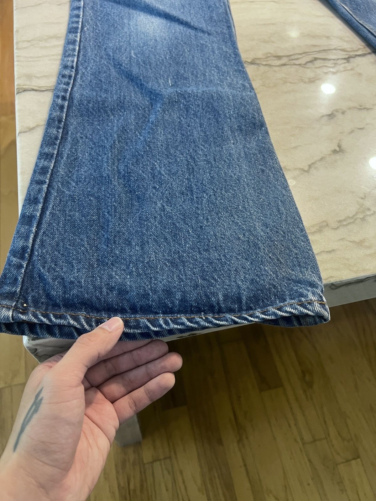 Levi's × Vintage Levi’s 80’s Vintage Orange Tab 646 Bell Bottoms Flare 33x30 Size US 33 - 3 Thumbnail