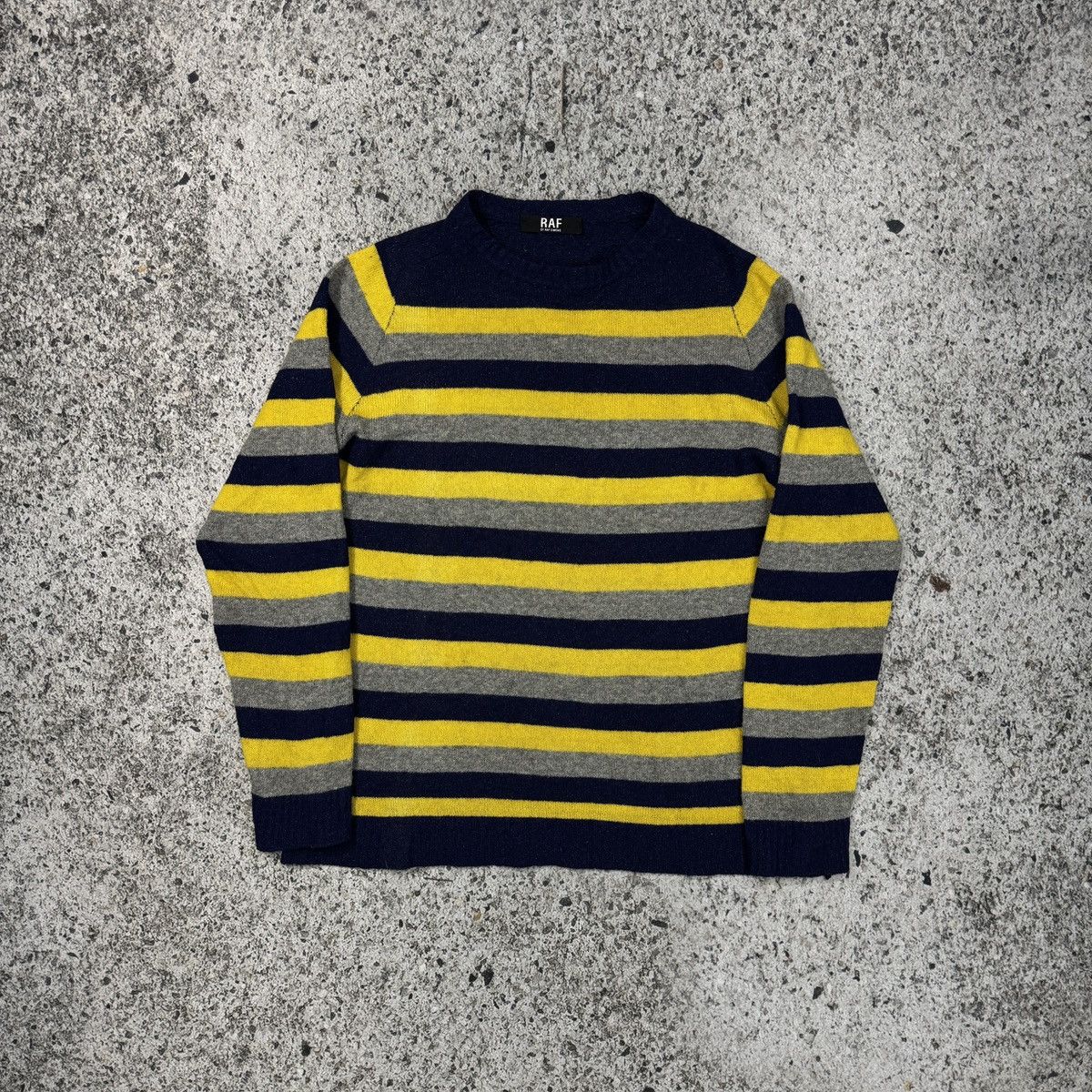 Raf by Raf Simons Raf by Raf Simons Striped Wool Sweater Size US XL / EU 56 / 4 - 1 Thumbnail
