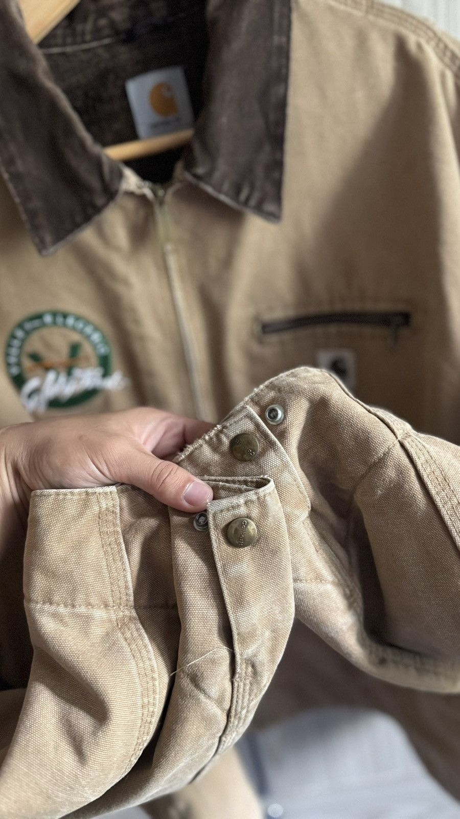Vintage Vintage Carhartt Detroit Jacket J97 CML Size US XXL / EU 58 / 5 - 8 Thumbnail