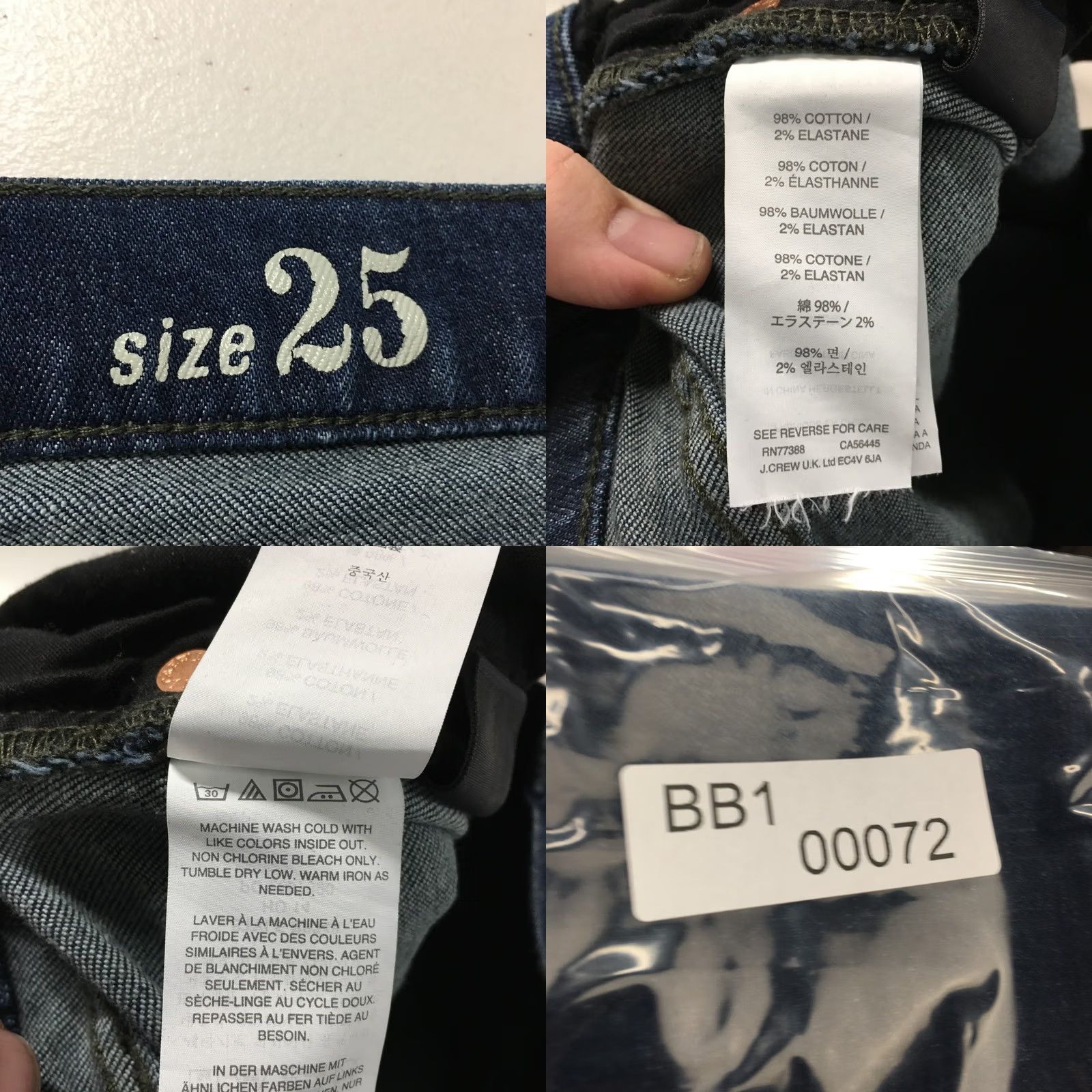J.Crew J.CREW Jeans Womens 25 Blue Zip Fly Stretch Regular Fit Boyfriend Style Casual Denim Shirt? Size 42" / US 20 - 10 Thumbnail