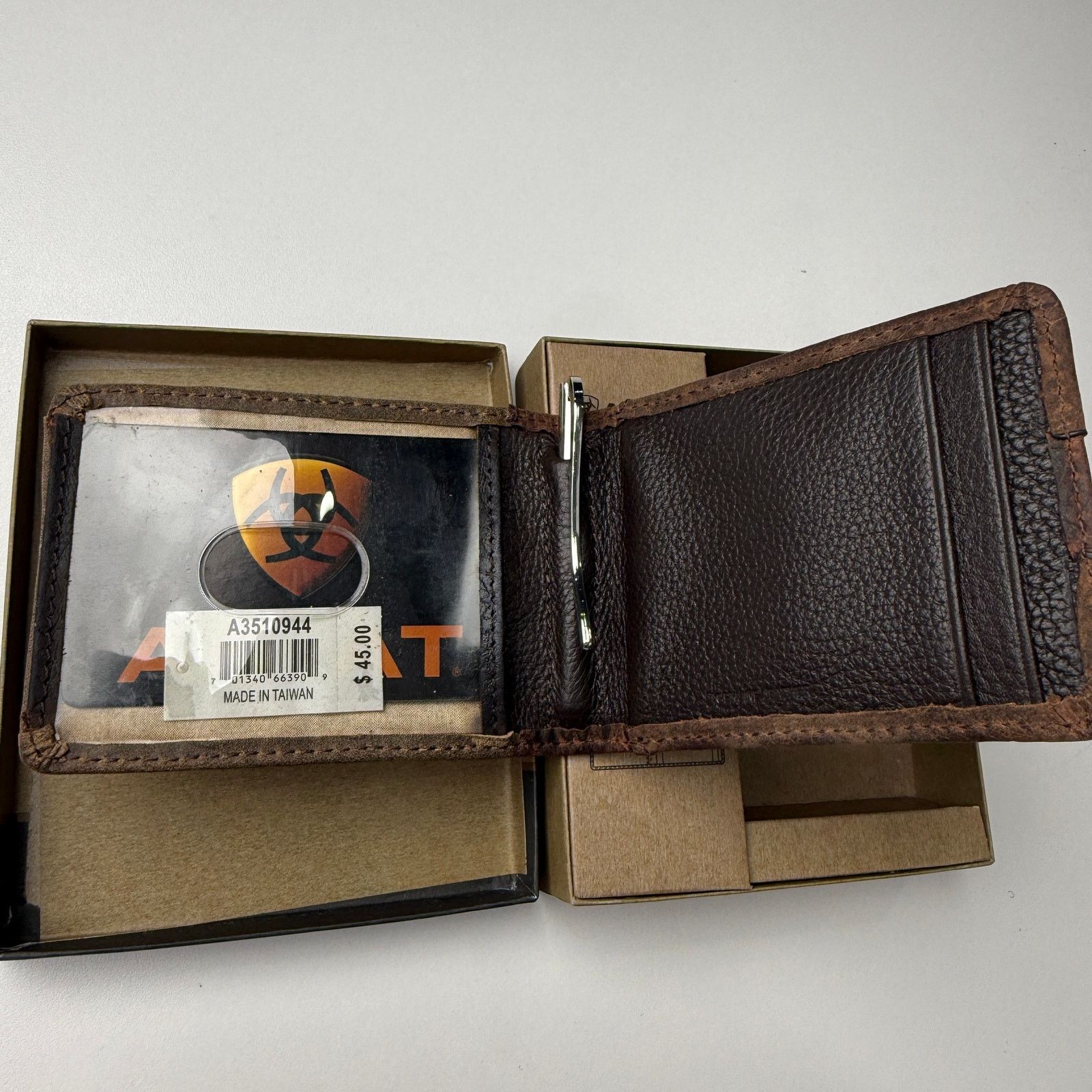 Ariat Ariat Bifold Wallet with Money Clip and Boot Stitch Design Size 26 - 5 Thumbnail