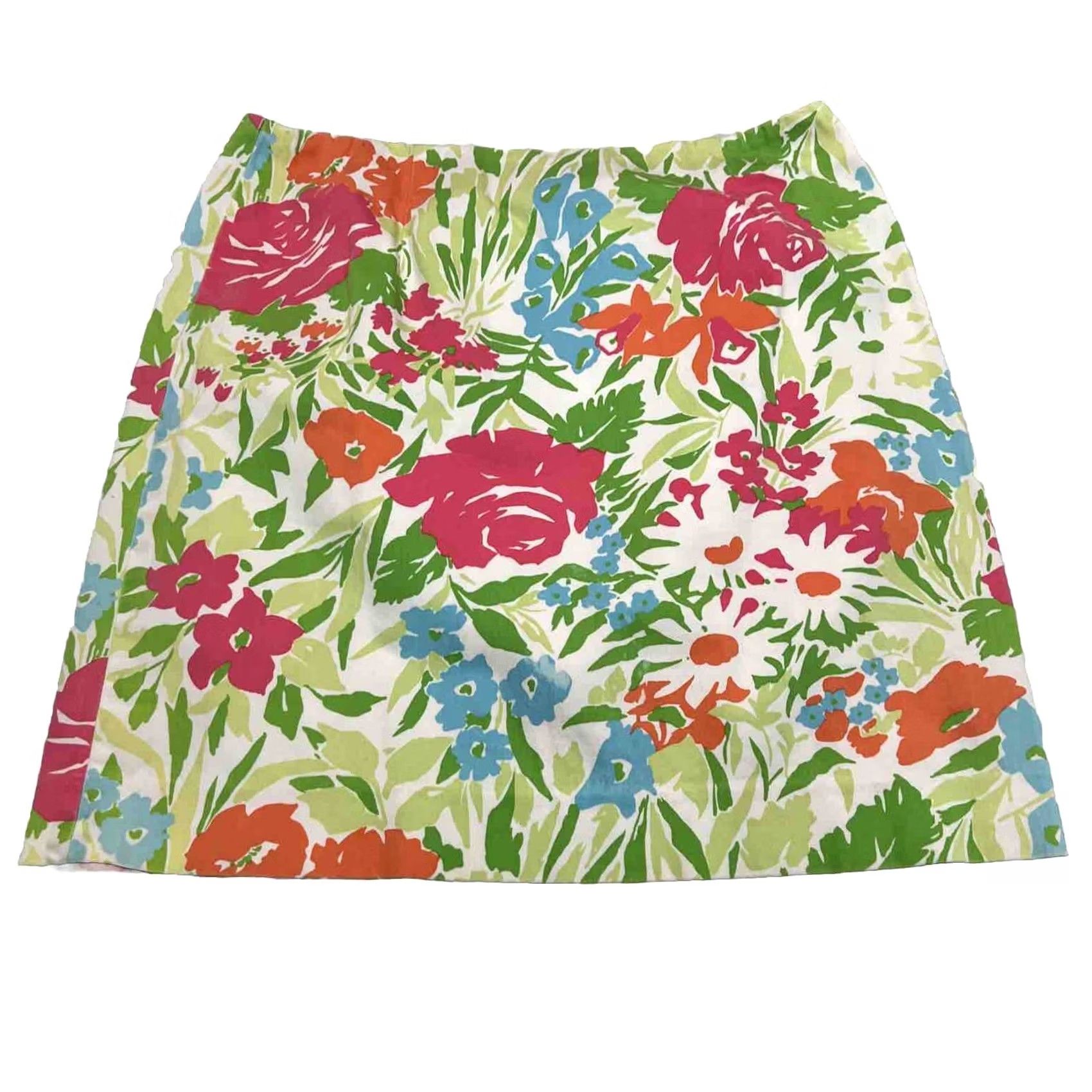 Ralph Lauren Lauren Ralph Lauren Skirt Women’s 8 Floral Back Zipper Cotton Spandex Short Multicolor Size 30" / US 8 / IT 44 - 2 Thumbnail
