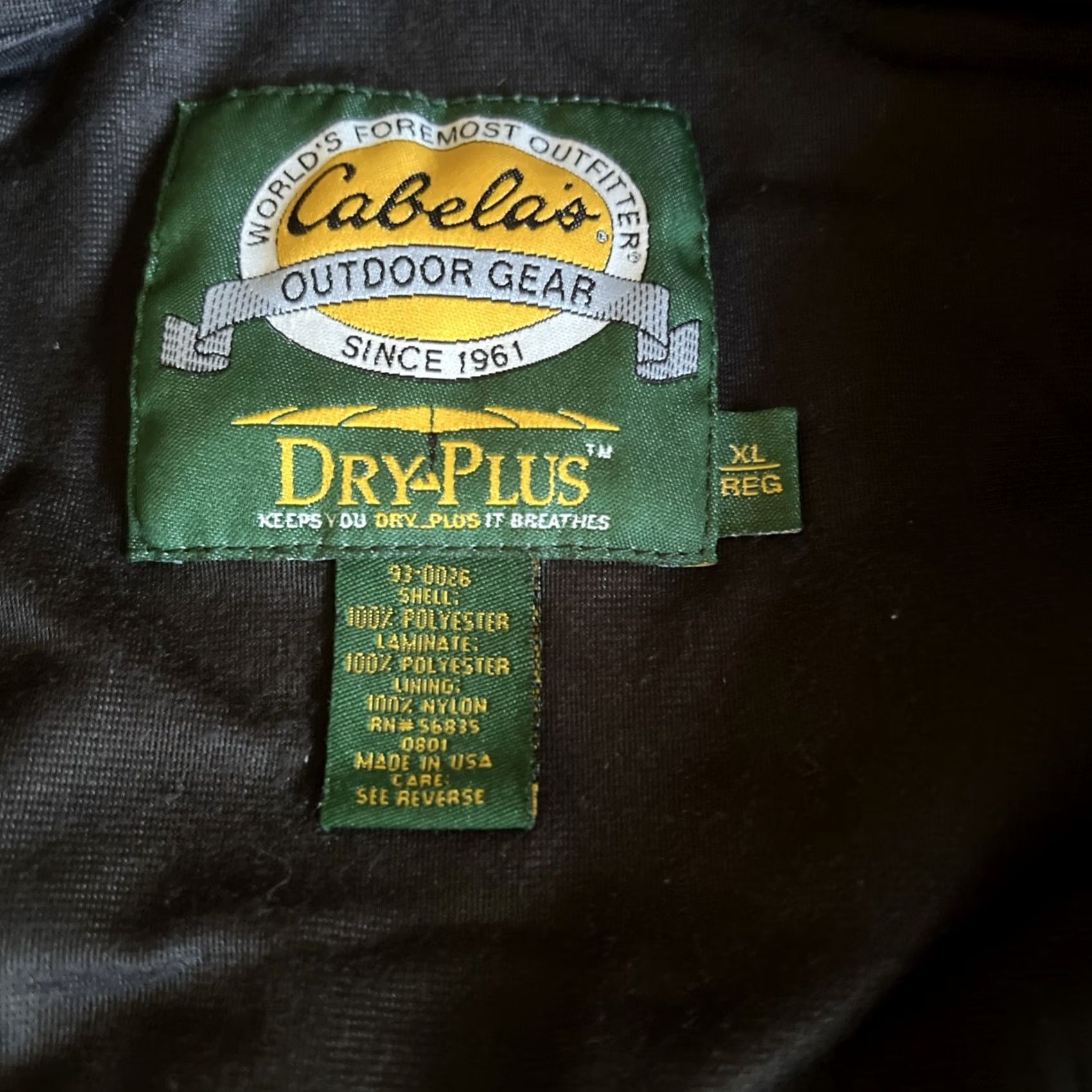 Vintage VINTAGE Cabelas Jacket Mens Size XL Dry Plus Hunting Coat Hooded USA 90s J2010 Size US XL / EU 56 / 4 - 3 Thumbnail