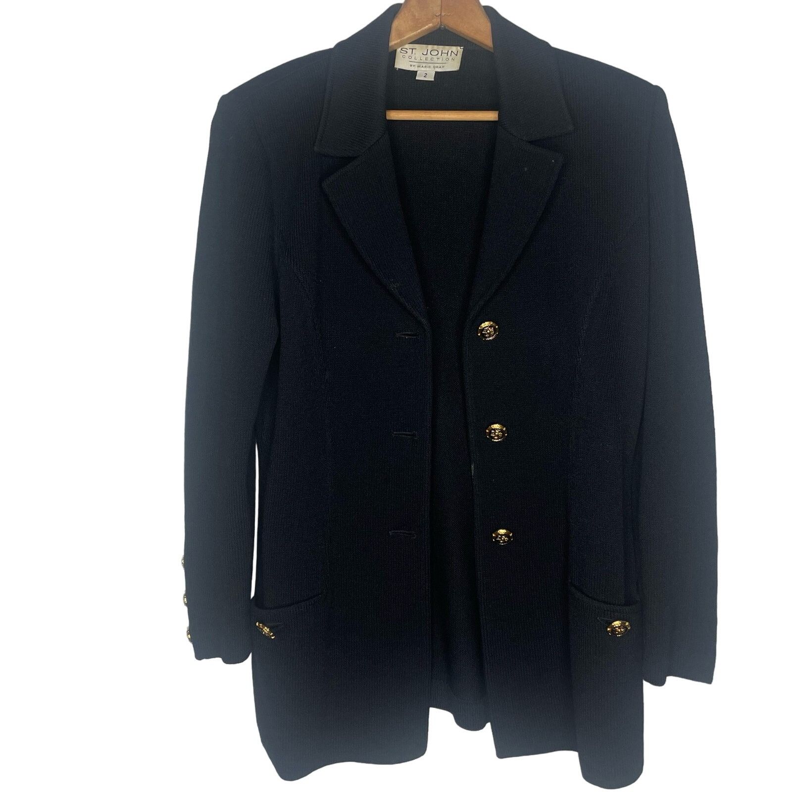 St. John ST. JOHN Collection Knit Blazer Jacket Size XS / US 0-2 / IT 36-38 - 9 Thumbnail