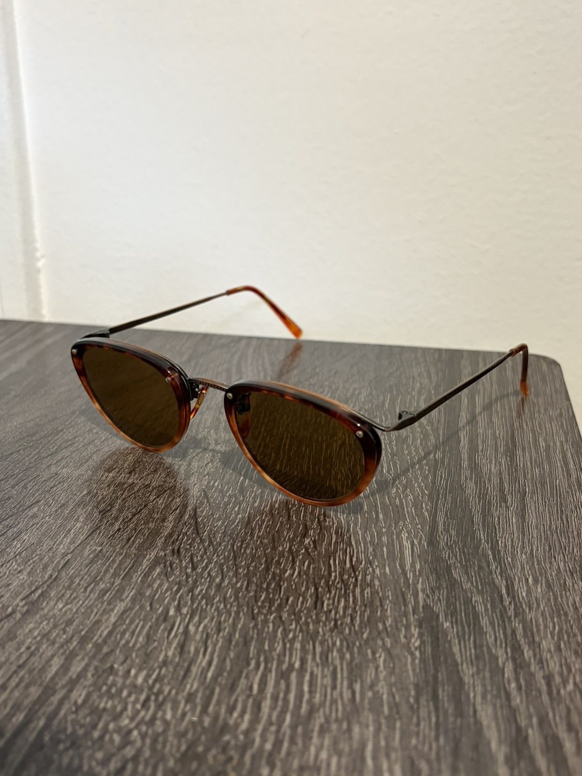 Oliver Peoples LA Vintage OP-9 Tortoiseshell Sunglasses