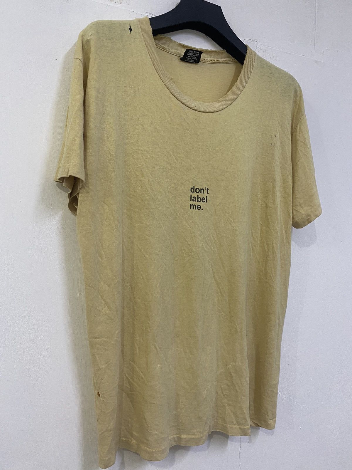 Vintage 💥VINTAGE “SPLIT DONT LABEL ME” DAMAGE SKATE SHIRT Size US L / EU 52-54 / 3 - 8 Thumbnail