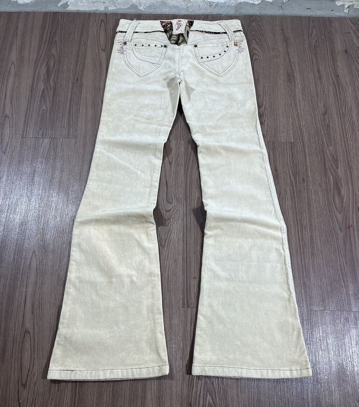 EGOIST EGOIST Y2K Oriental Corduroy Bootcut Flared Pants Size US 31 - 6 Thumbnail