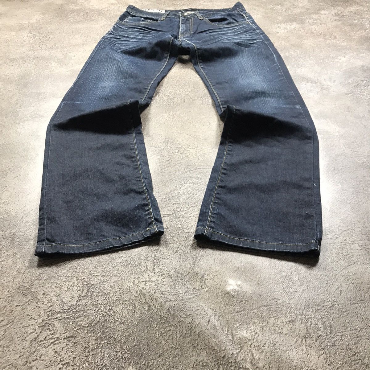 Vintage Vintage 90s Baggy Wide Leg Distressed Jeans Grunge Logo 31 Size US 31 - 1 Thumbnail