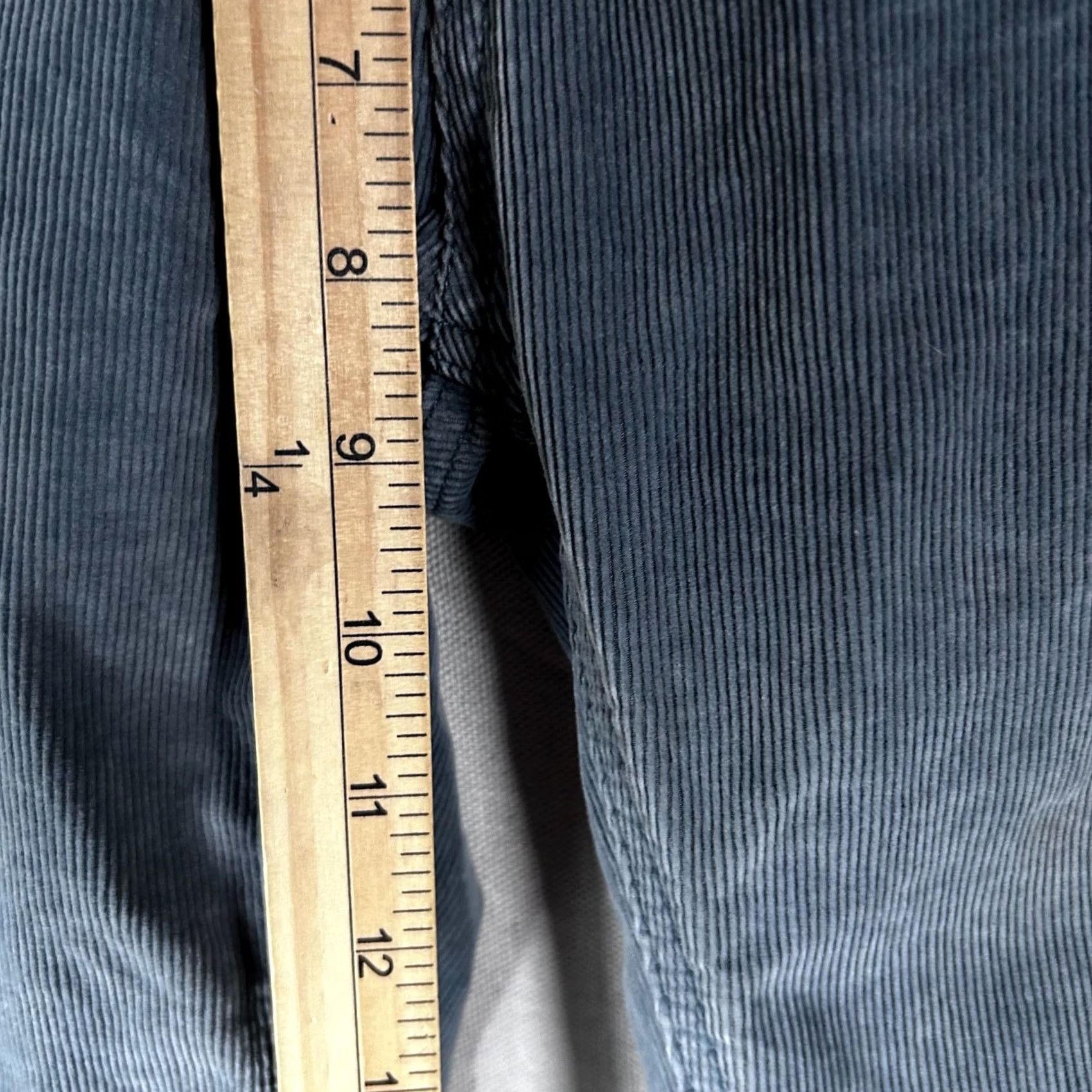 Free People We The Free Free People 25 Sage Green Corduroy High Rise Skinny Pants Button Fly Women’s Slim 27in Inseam Gray Size 42" / US 20 - 6 Thumbnail