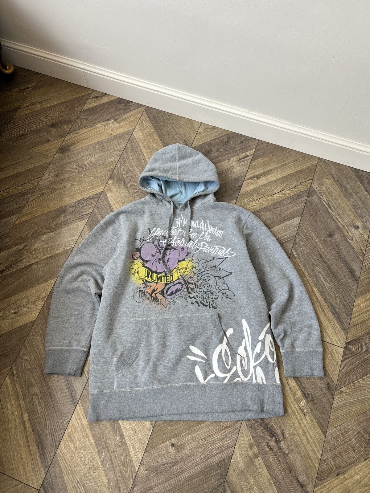 Ecko Unltd. Vintage Ecko Overprinted Streetwear Hoodie Size US XL / EU 56 / 4 - 3 Thumbnail