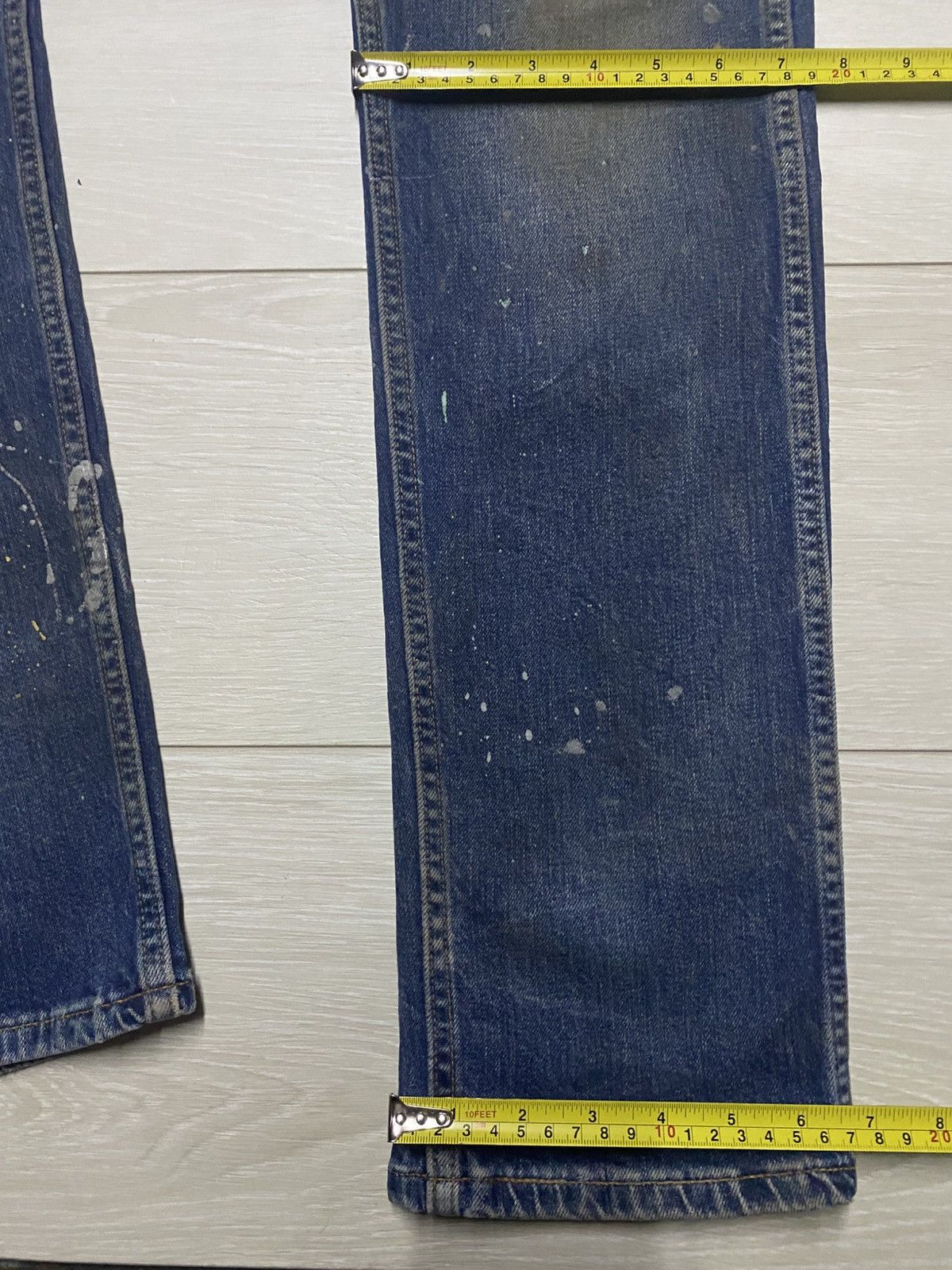 Levi's Vintage Levis 505 Y2K Paint Splatter Skinny Jeans Size US 33 - 16 Thumbnail