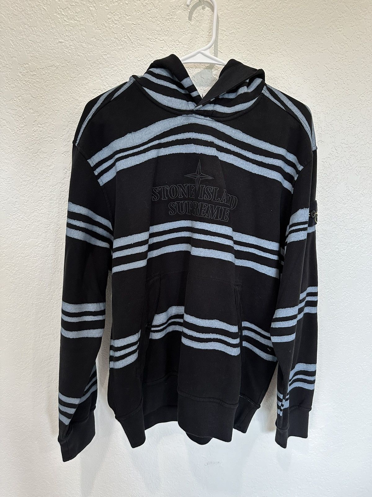Stone Island Supreme Warp Striped Hoodie