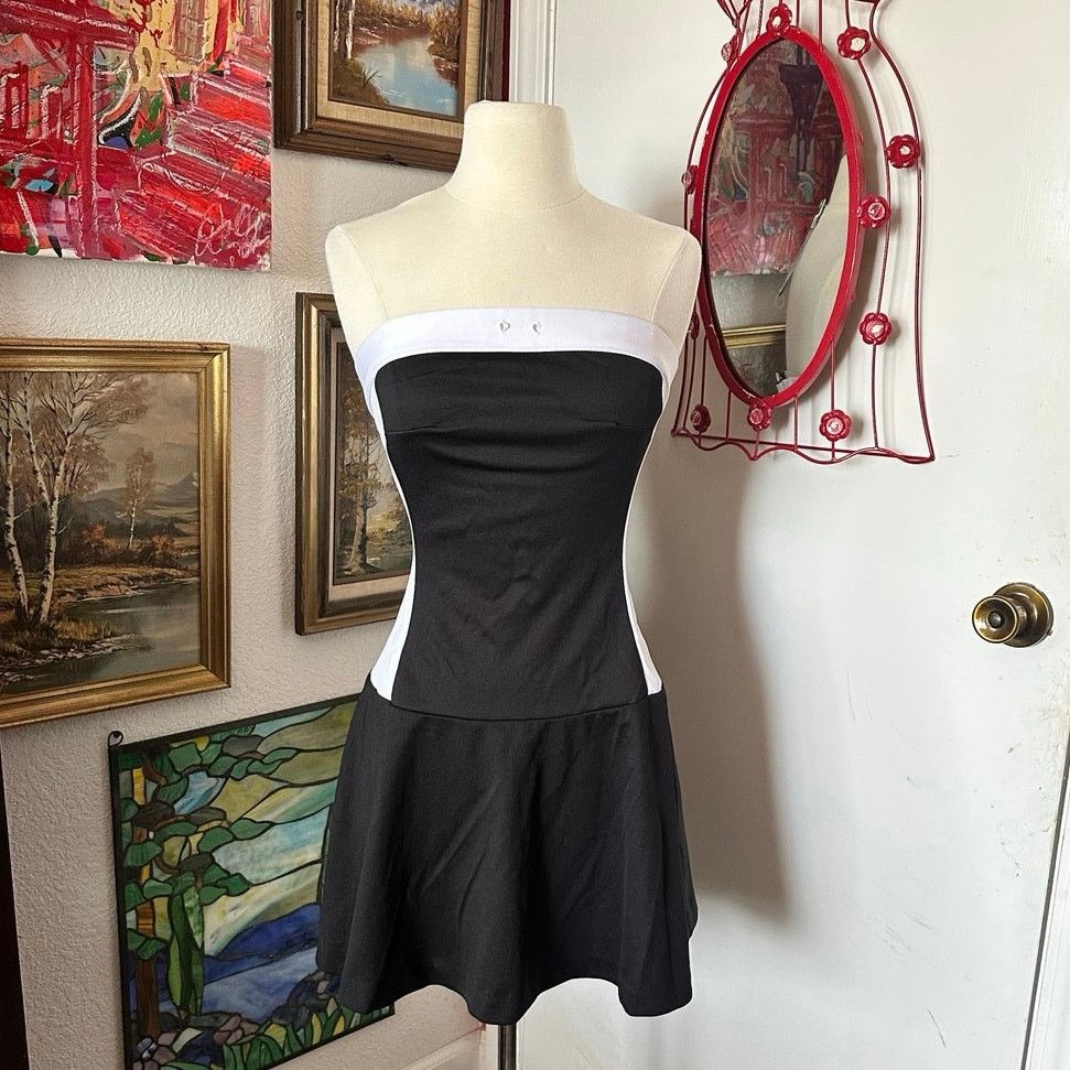 Other a list by wrapper black white two tone dress Size S / US 4 / IT 40 - 1 Thumbnail