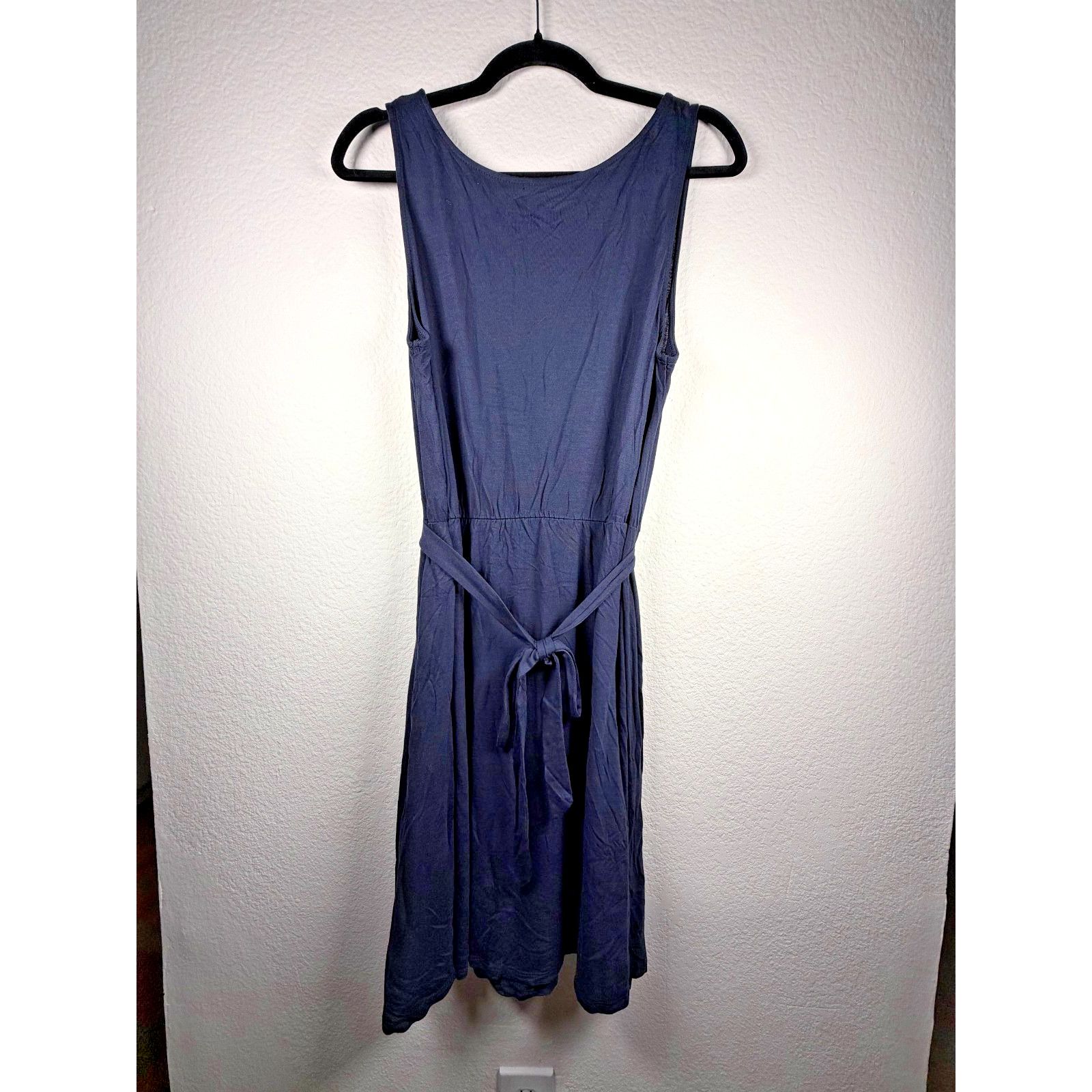 Gap Gap Wrap Dress Navy Blue Sleeveless Tie Waist Women L Size L / US 10 / IT 46 - 8 Thumbnail